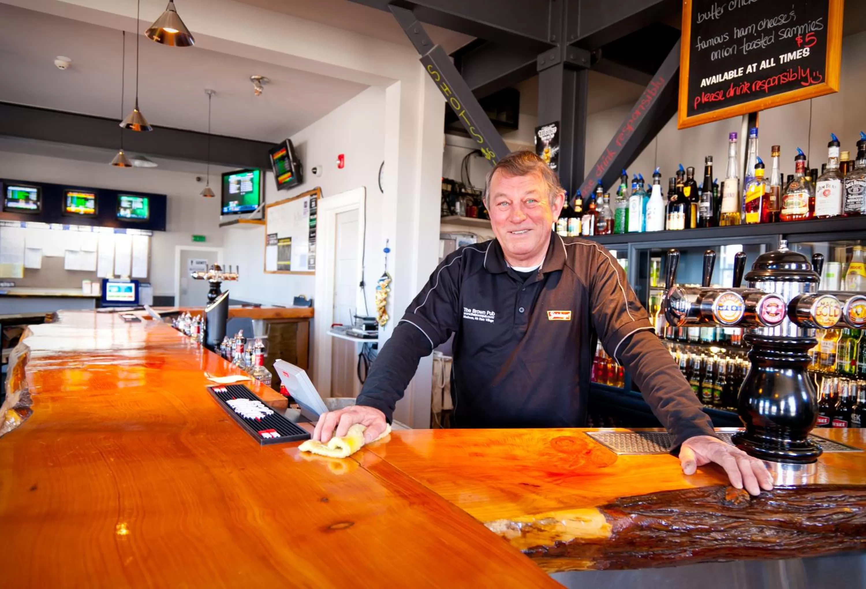 Staff in The Brown Pub