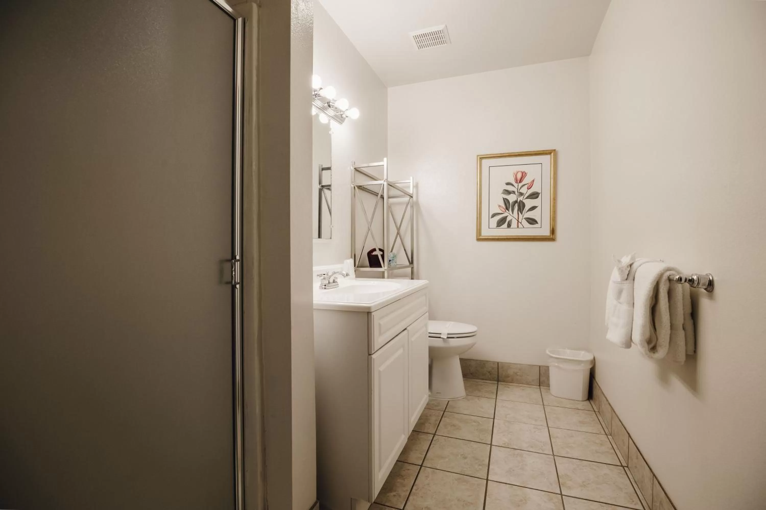 Shower in Vintage Lakeside Inn