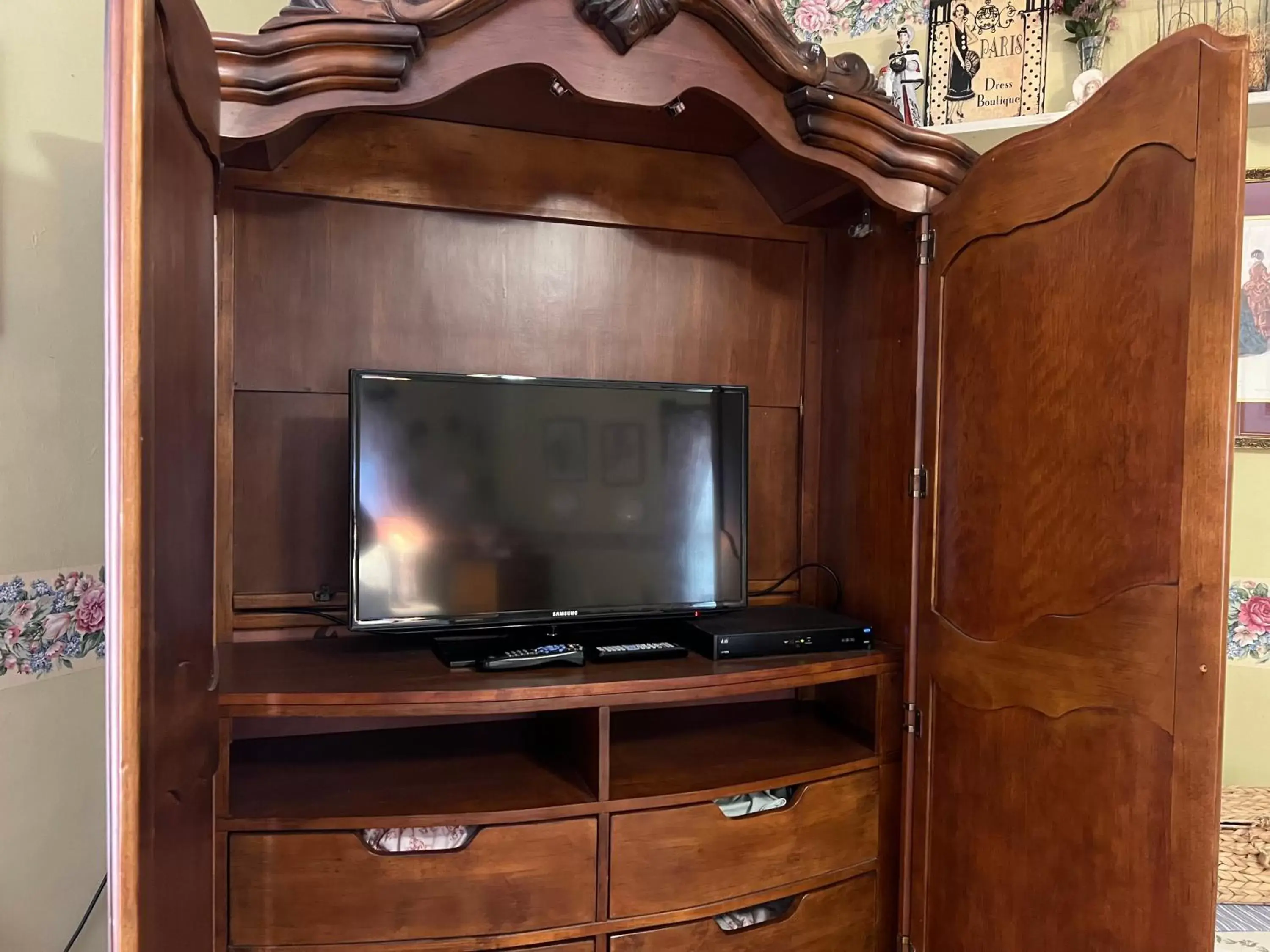 TV and multimedia, TV/Entertainment Center in Bed and Breakfast Hearts Desire
