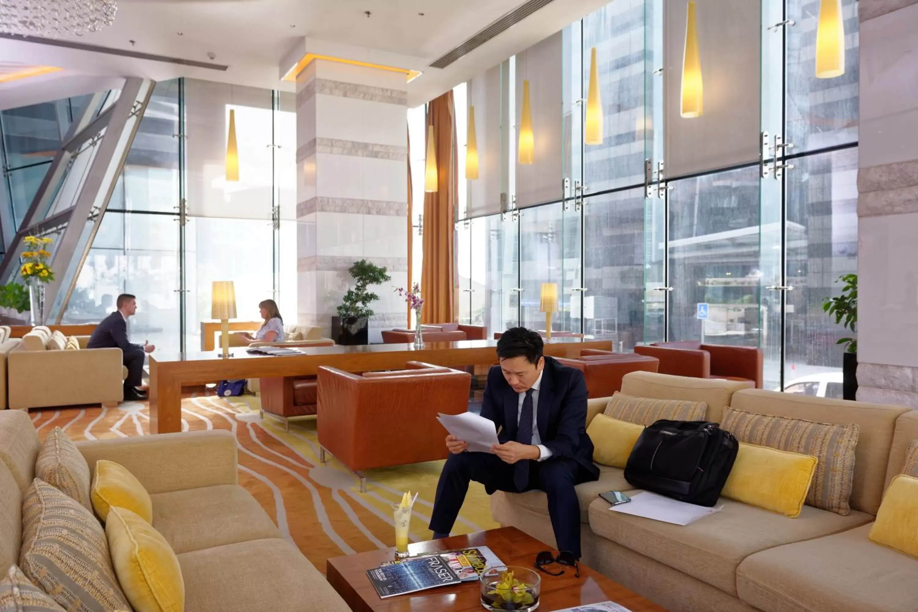 Lobby or reception in Fraser Suites Doha Lobby or reception in Fraser Suites Doha