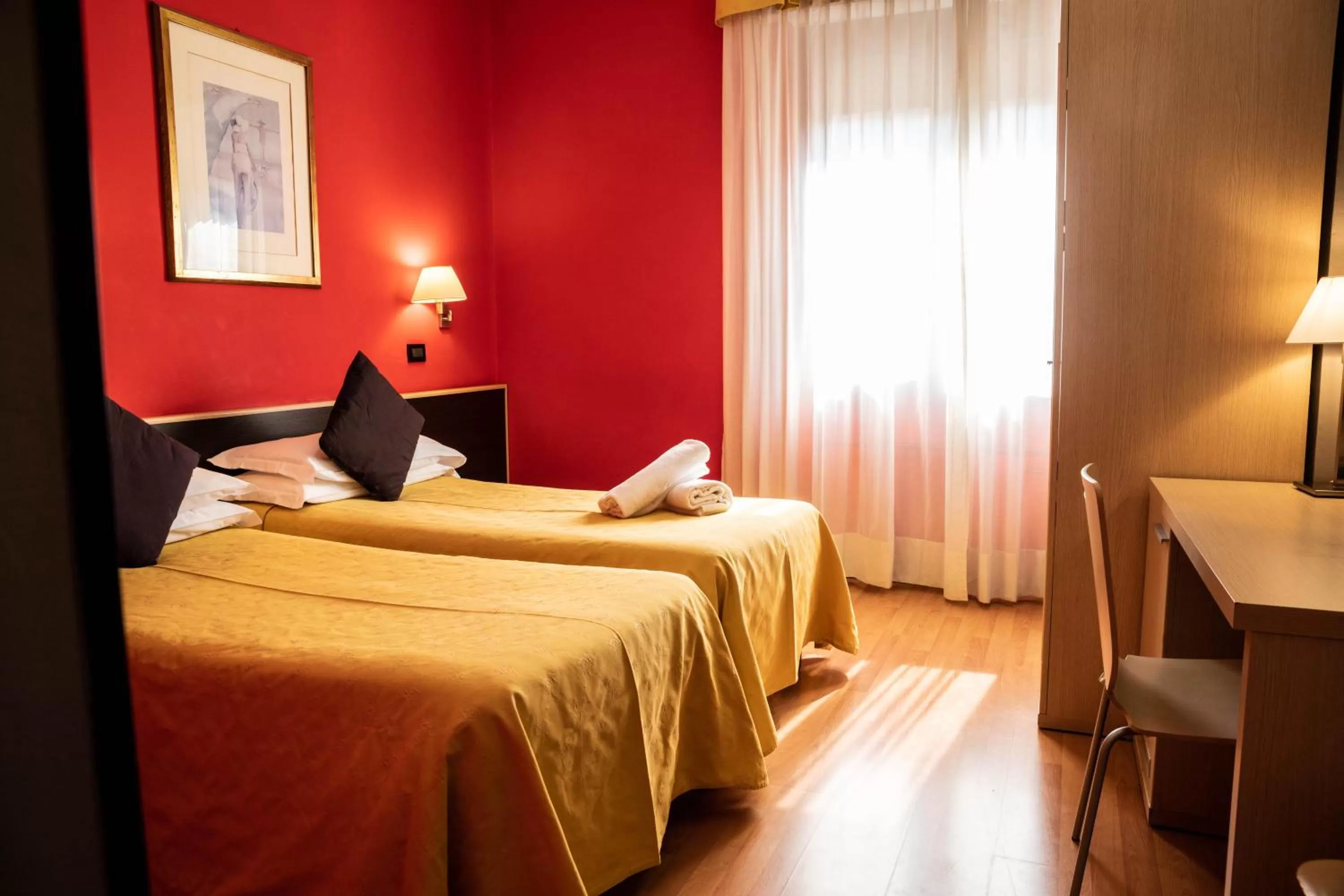 Bed in Hotel Berlino