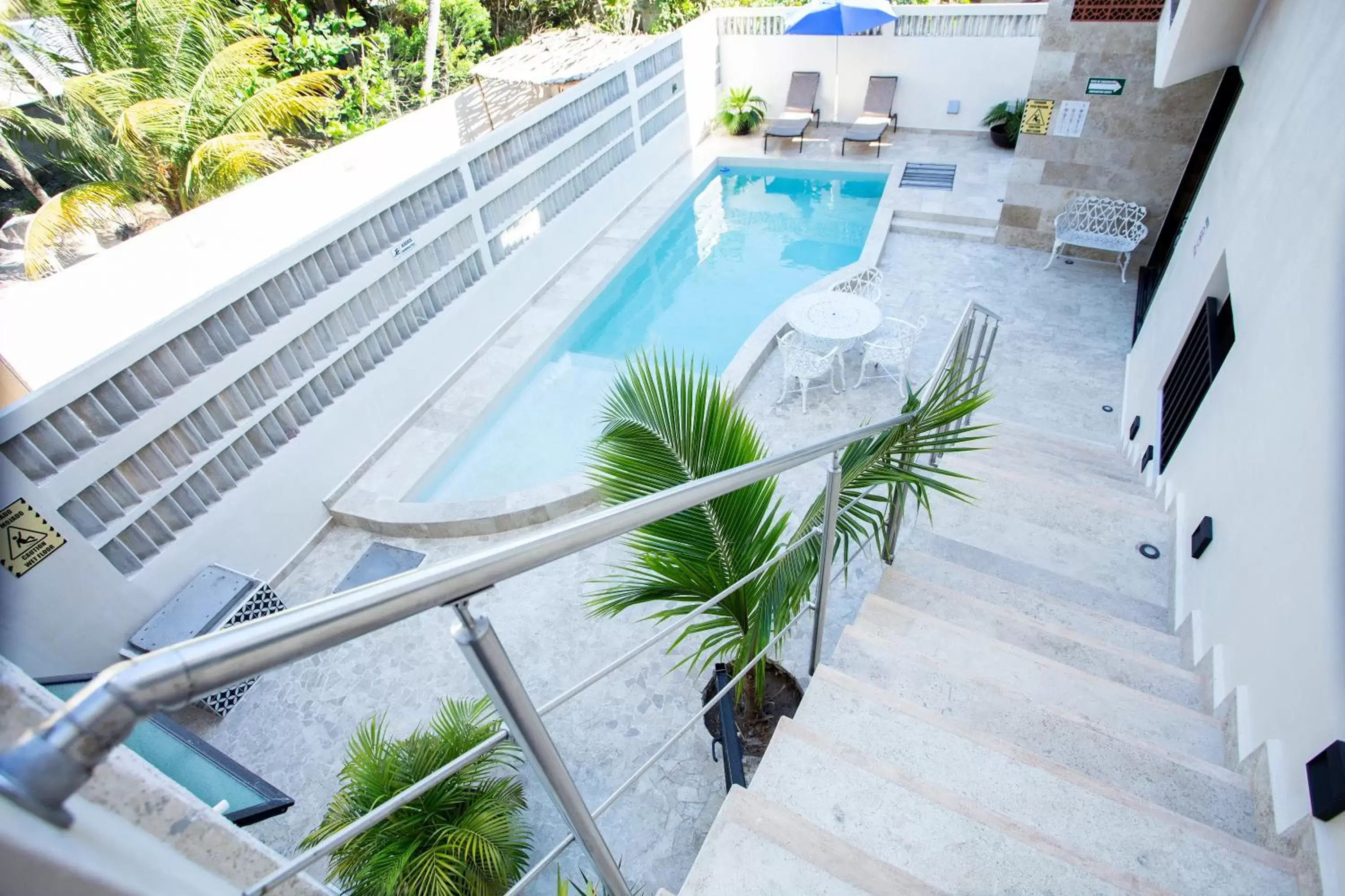 Pool View in La Casona de Sisal Hotel