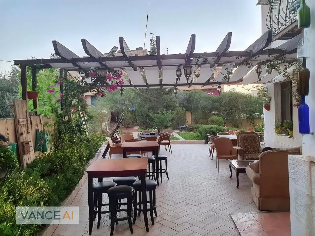 Garden, Restaurant/Places to Eat in Salome Hotel