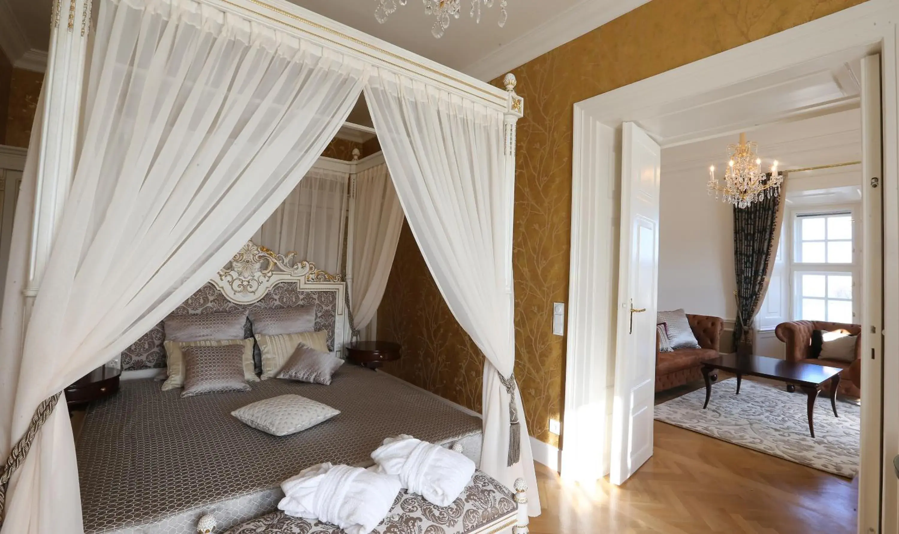 Bed in Schloß Schönbrunn Grand Suite