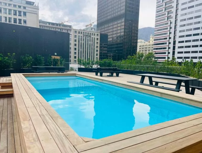 Balcony/Terrace, Swimming Pool in Executive City Micro Living in Long Street at One Thibault