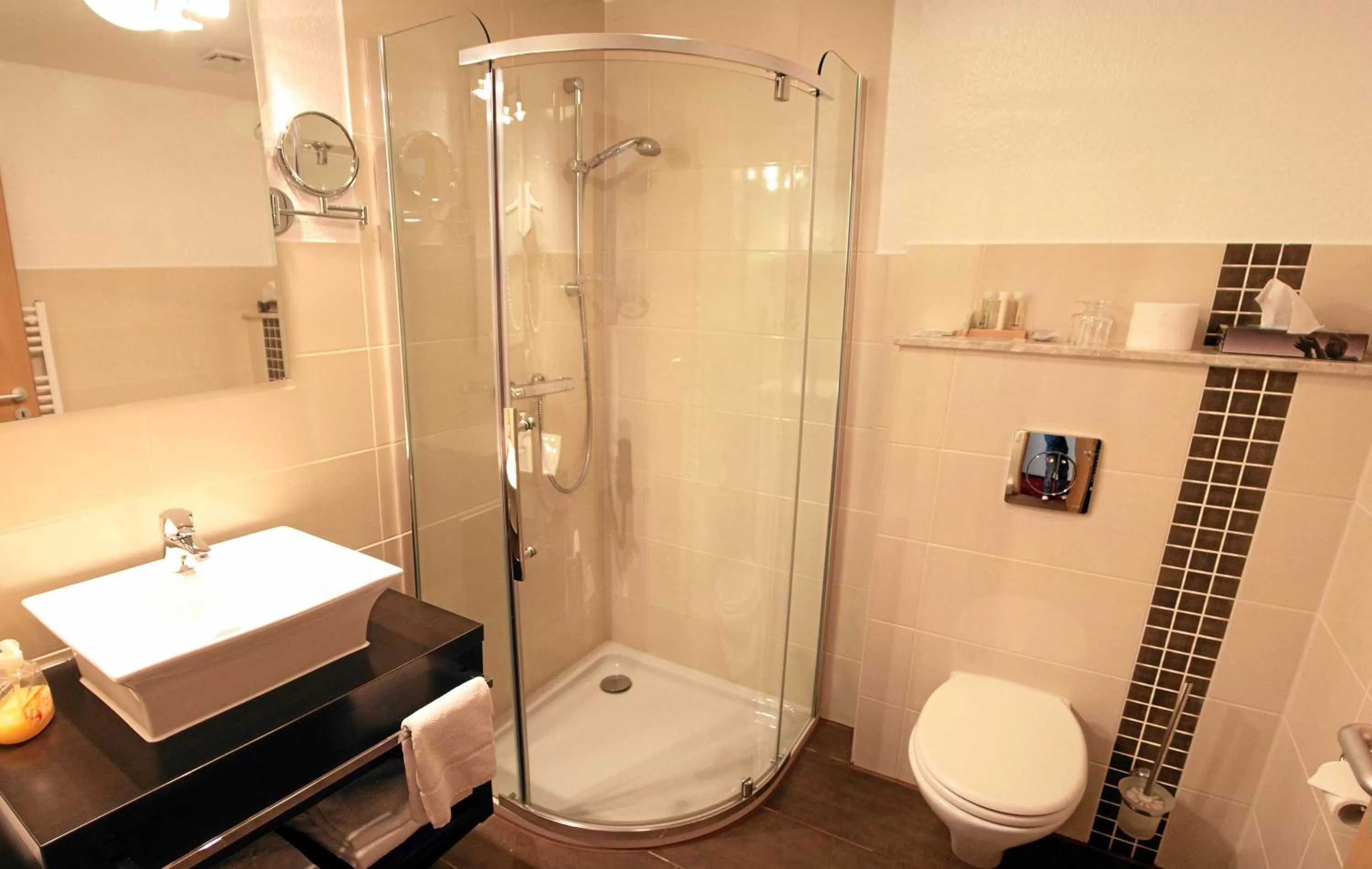 Bathroom in tauwerk Hotel