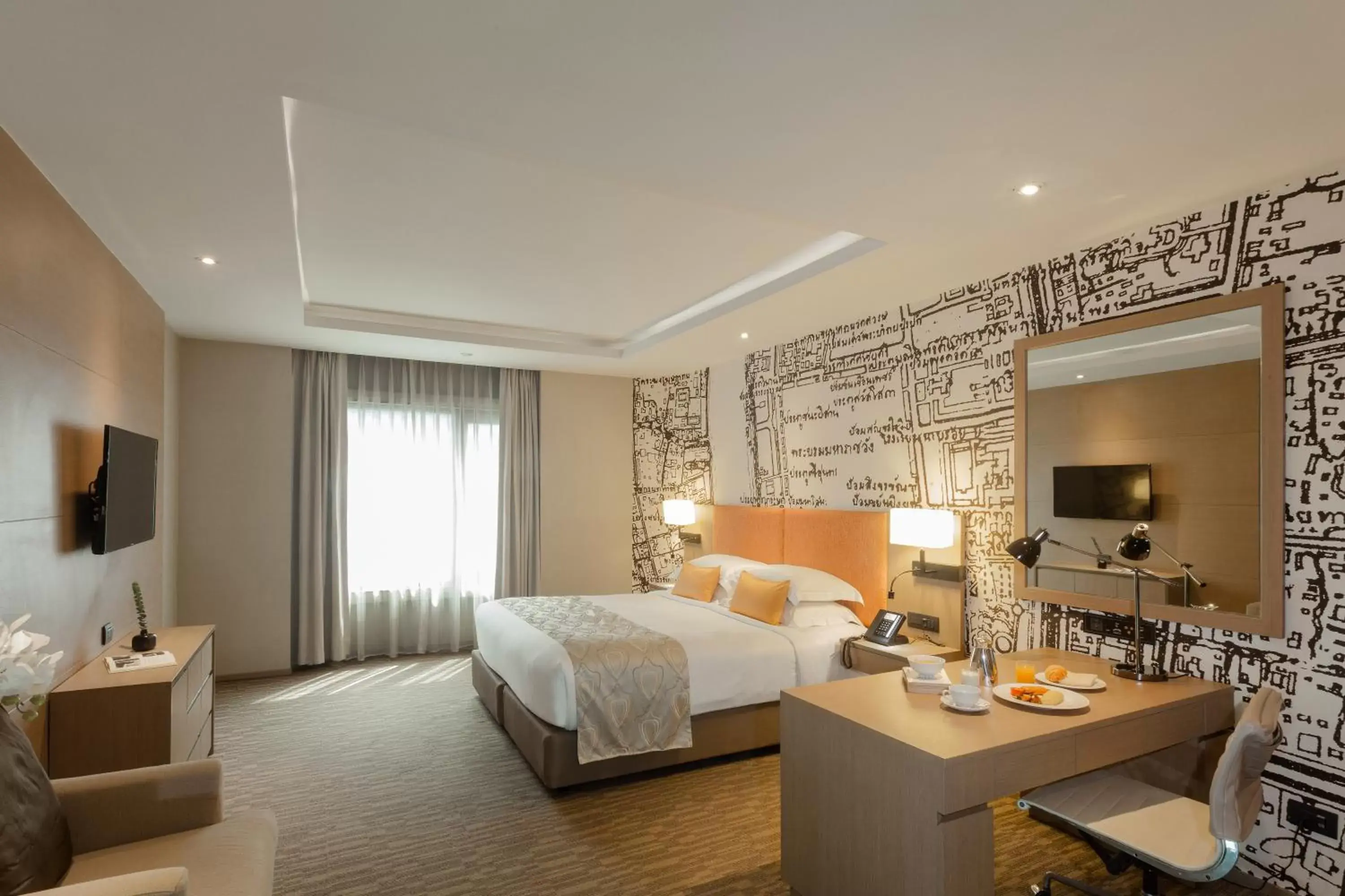 Bedroom in Grand Fortune Hotel Bangkok - SHA Extra Plus