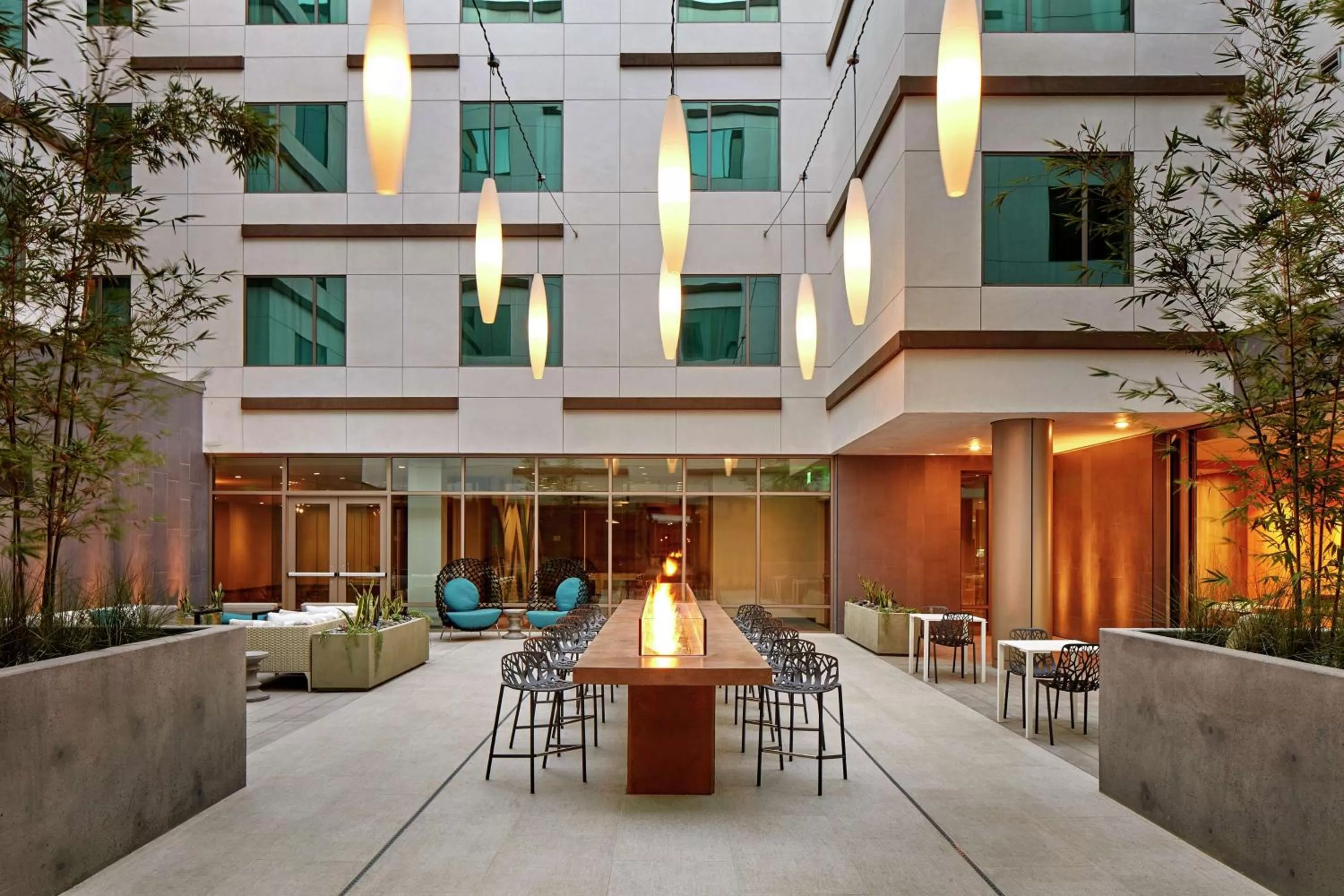 Inner courtyard view in Hilton Garden Inn San Diego Downtown/Bayside, CA