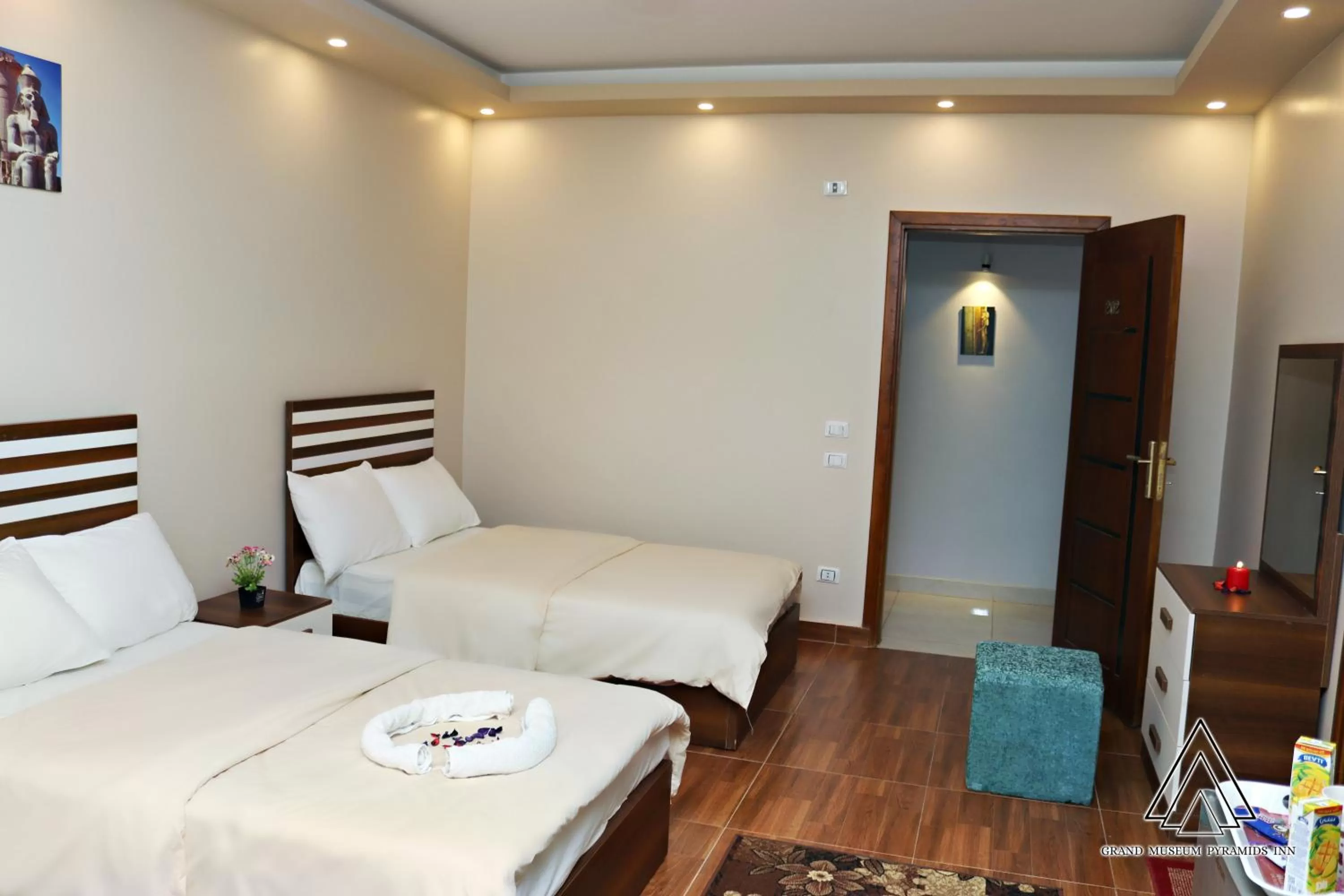 Bed in Grand Museum Pyramids Inn