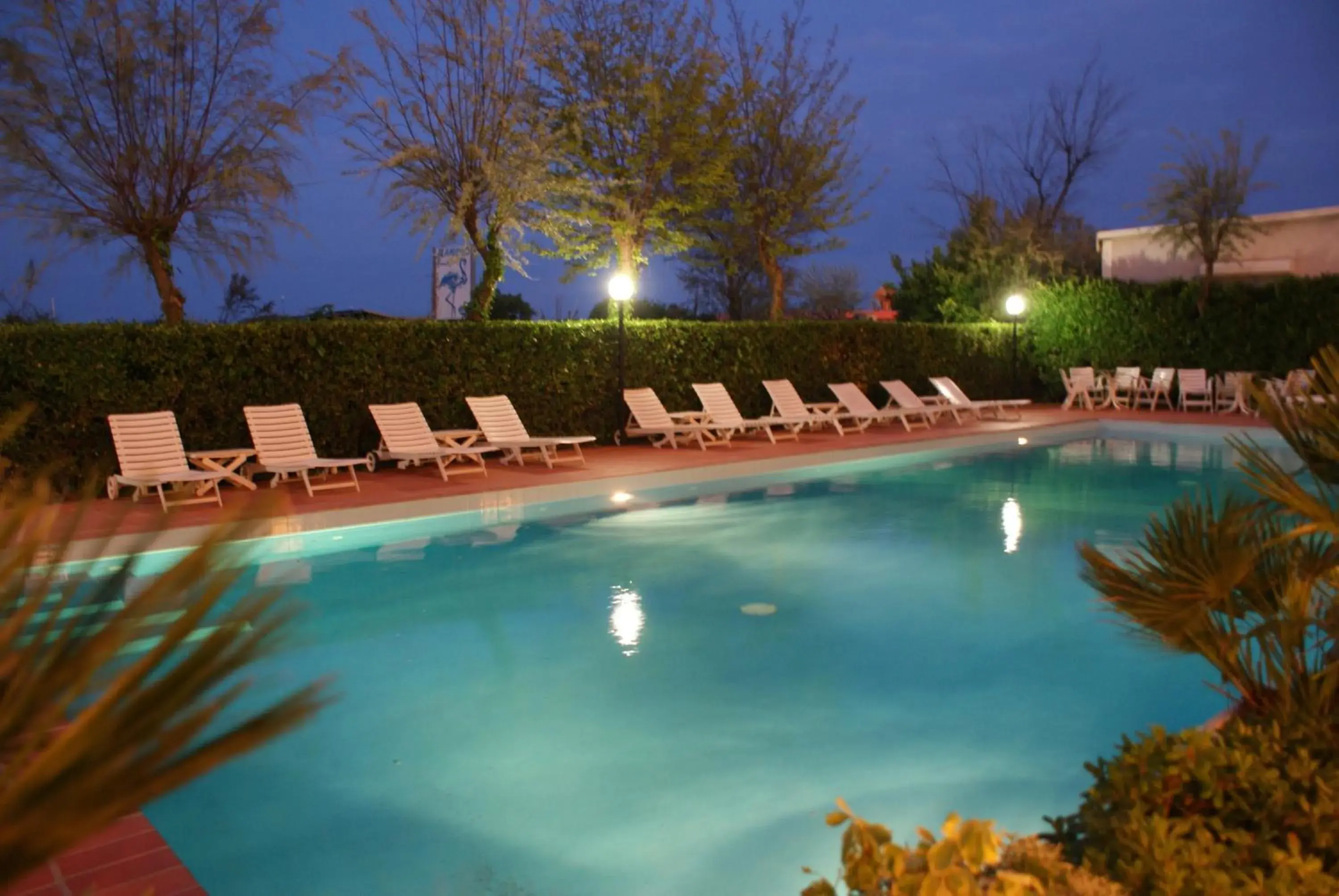 Night, Swimming Pool in Hotel Granada