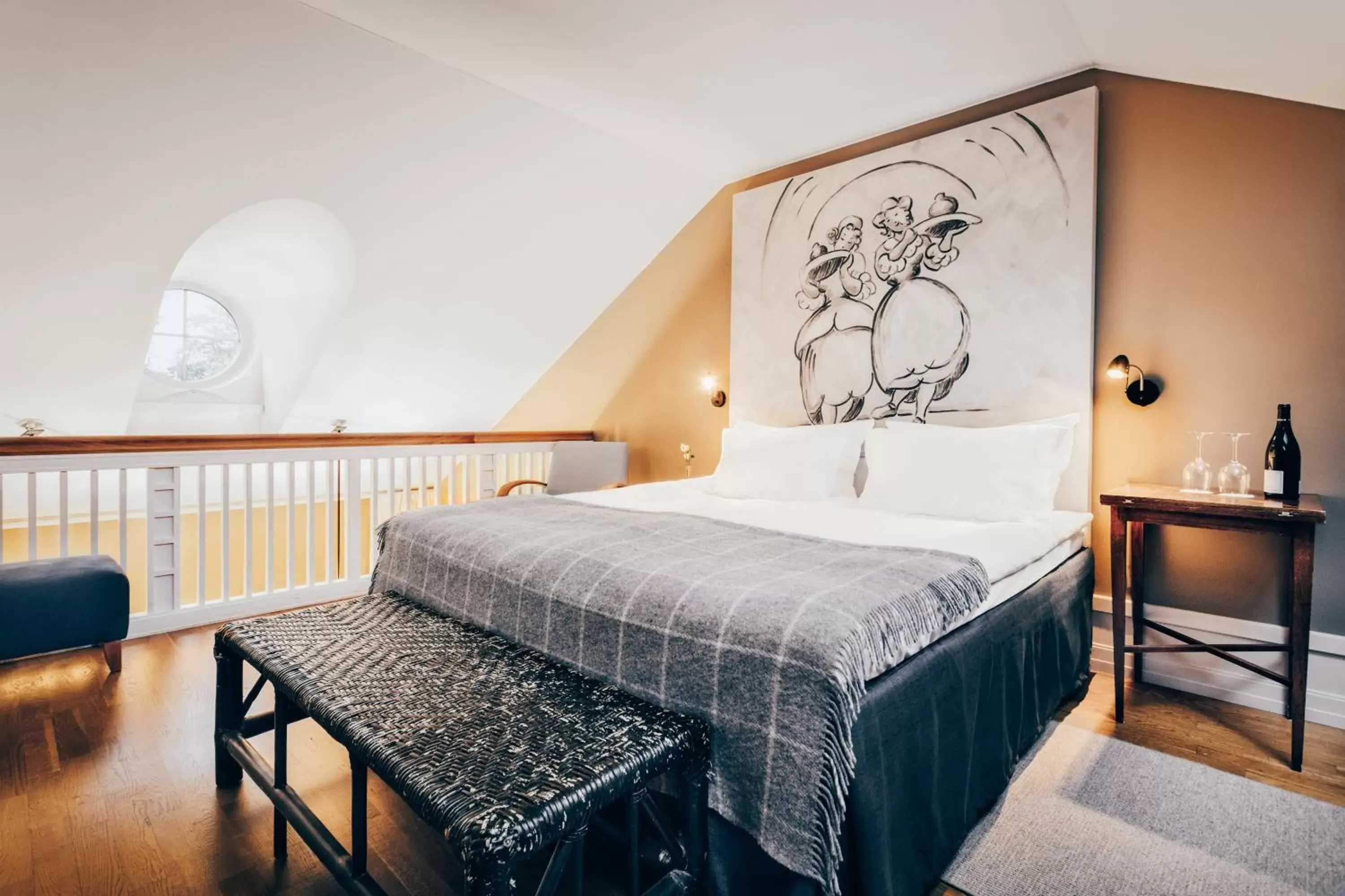 Bed in Stallmästaregården Hotel, Stockholm, a Member of Design Hotels Bed in Stallmästaregården Hotel, Stockholm, a Member of Design Hotels