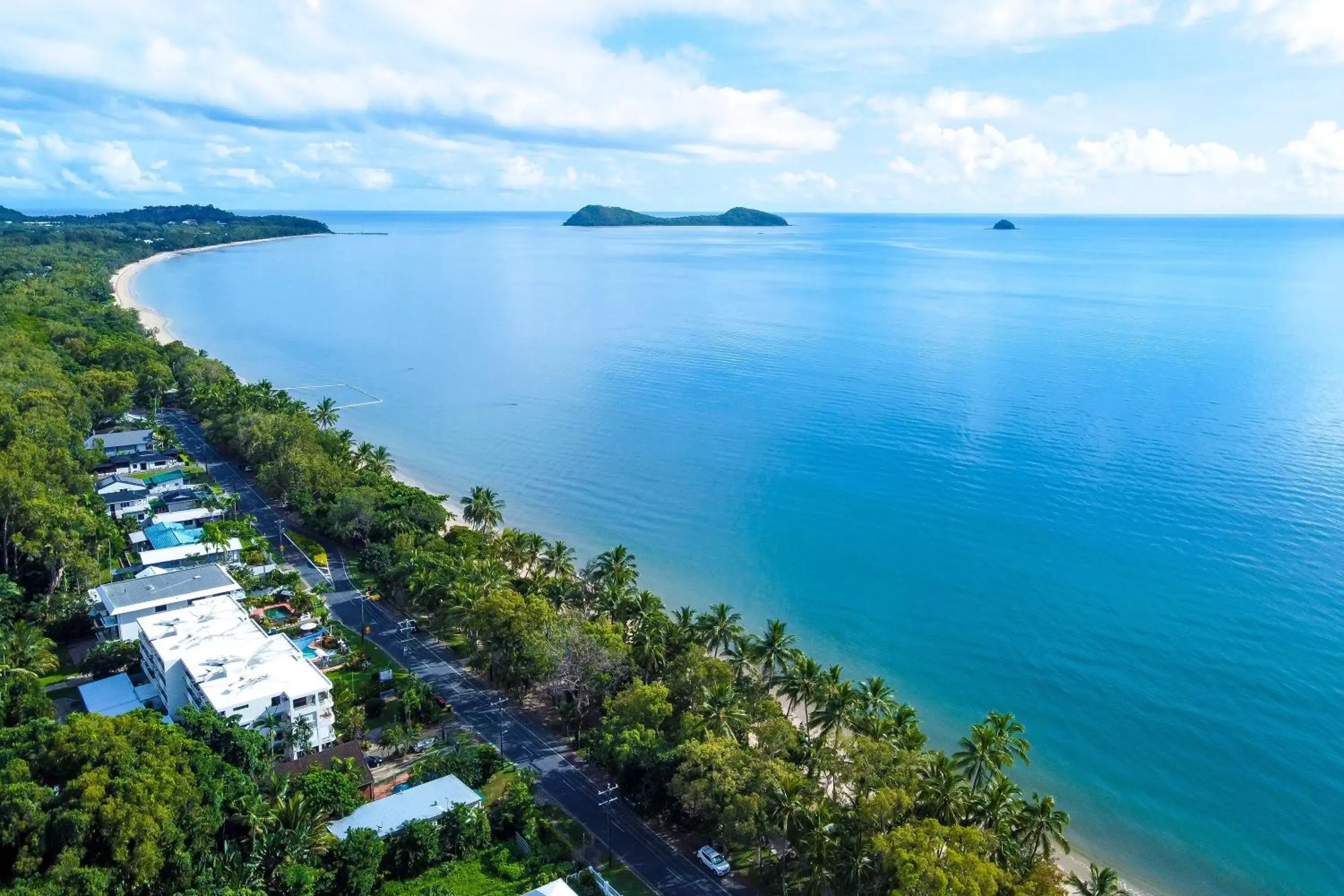 Beach, Bird's-eye View in Clifton Sands Holiday Units