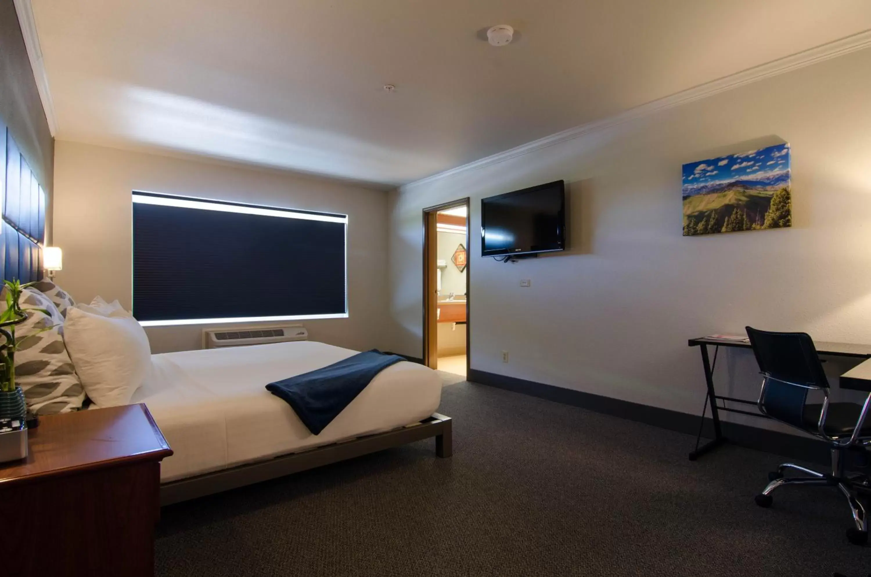 Bedroom, TV/Entertainment Center in Wood River Inn & Suite