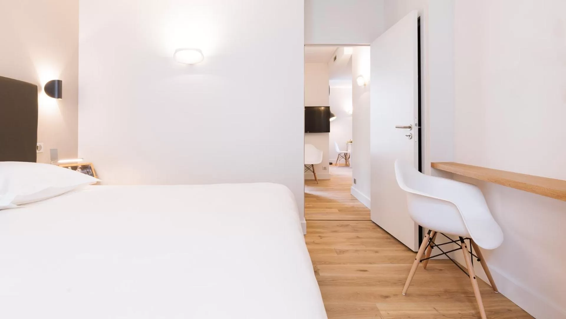 TV and multimedia, Bed in Appartement T4 Le Courbin