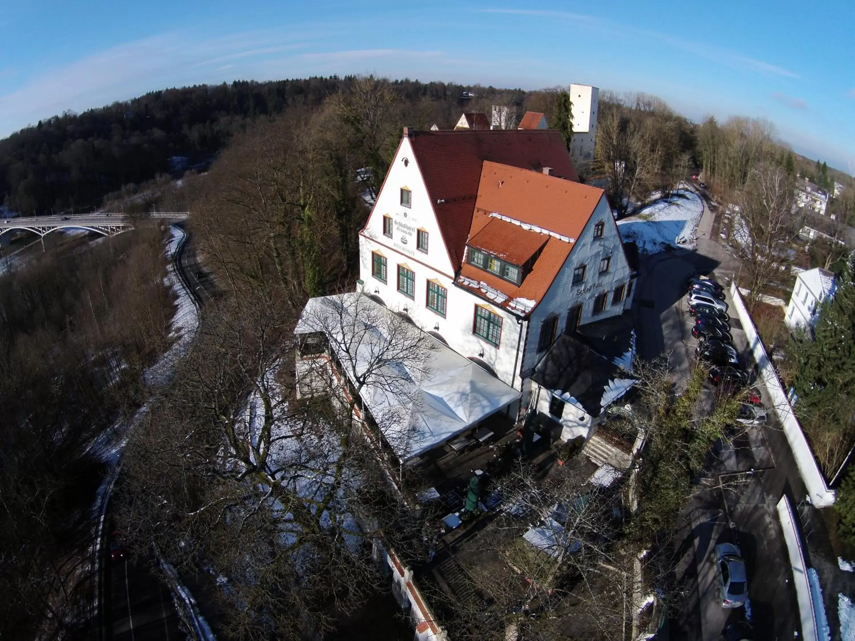 Property building, Bird's-eye View in Schlosshotel Grünwald
