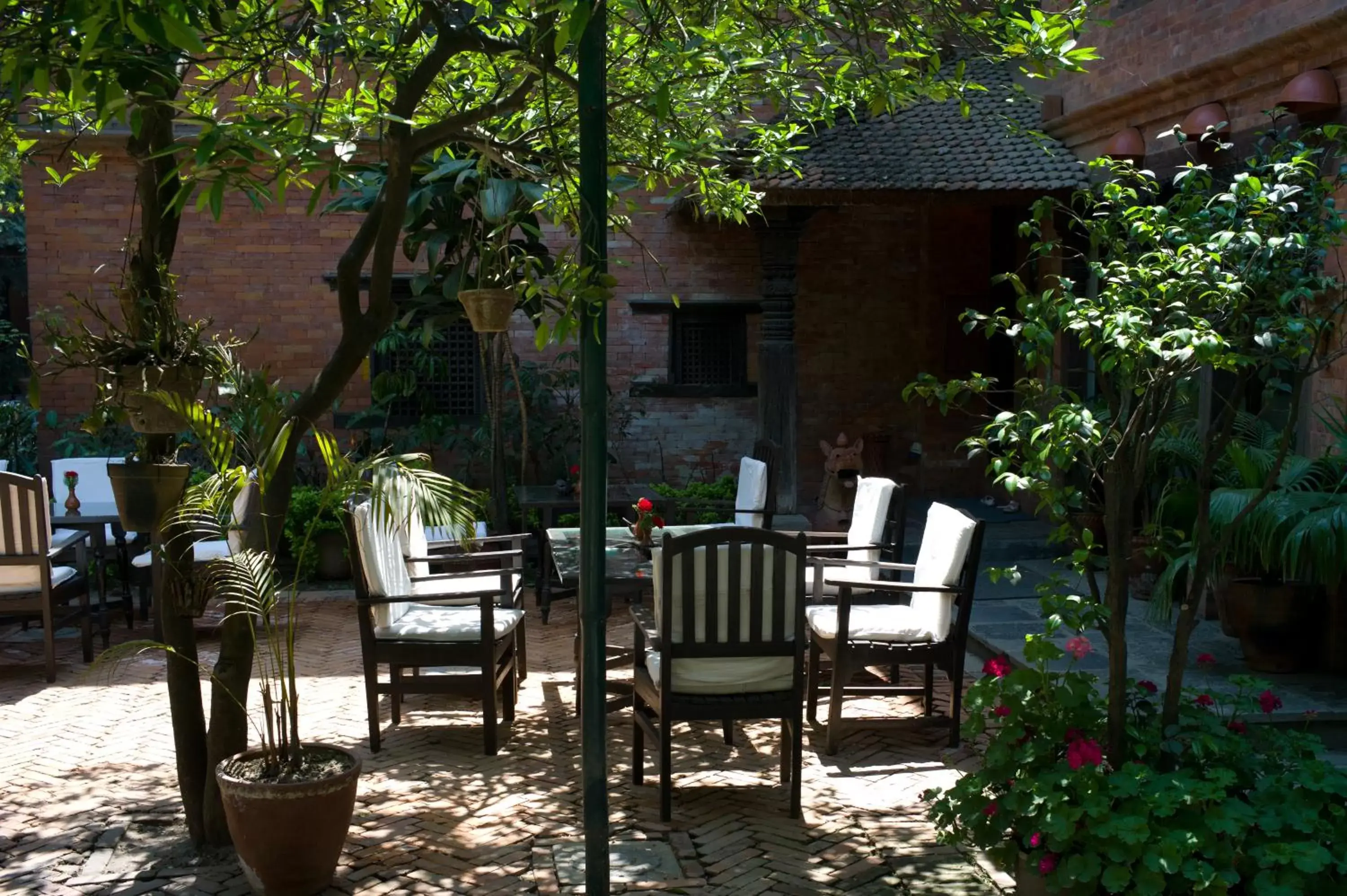 Seating area in The Dwarika's Hotel