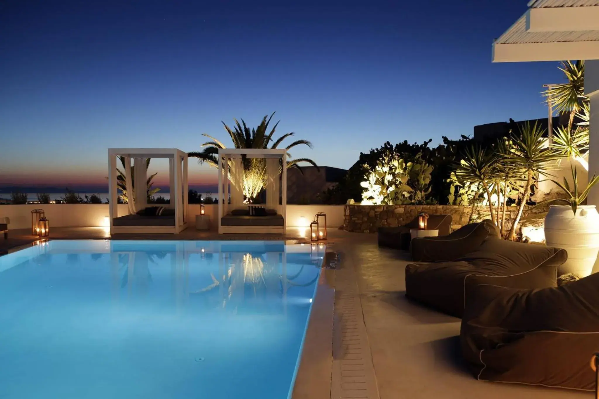 Sunset, Swimming Pool in Livin Mykonos Hotel