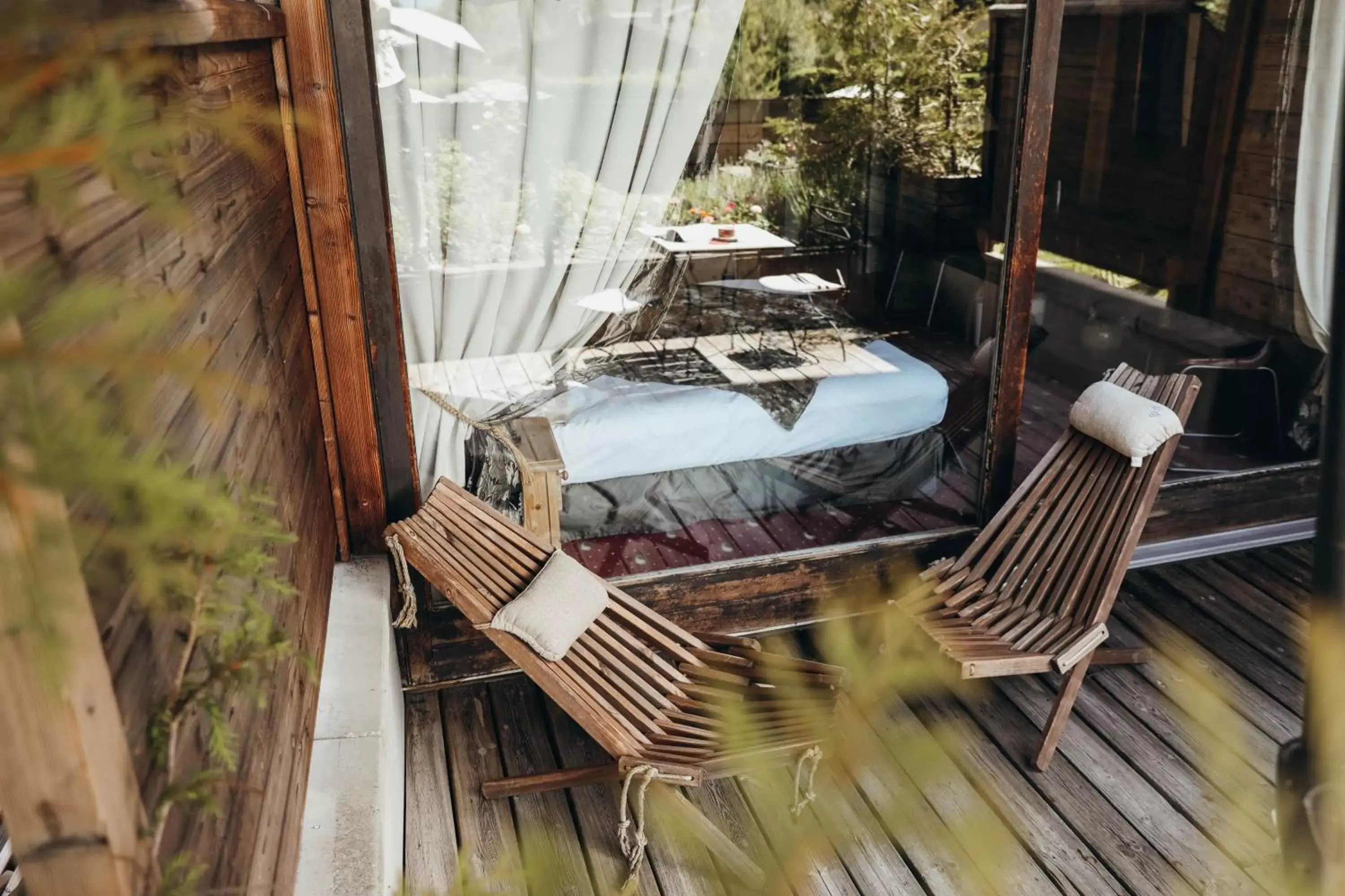 Patio in Les Grands Montets Hotel & Spa