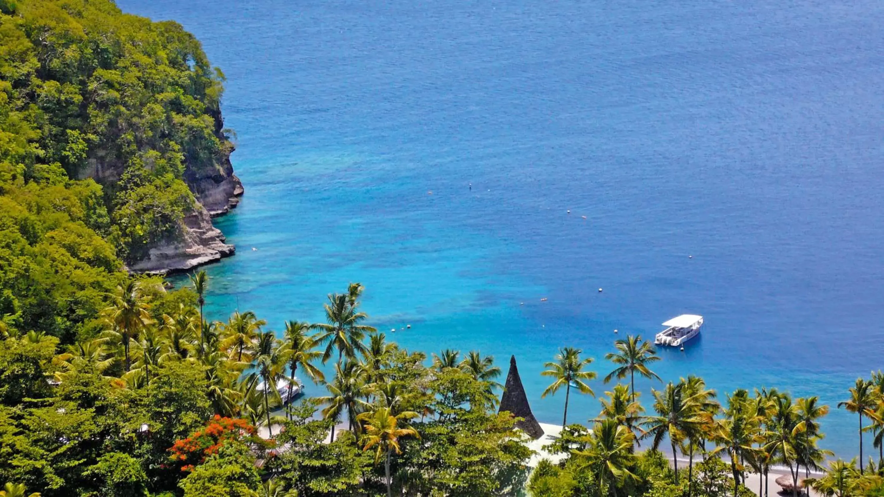 Bird's eye view in Anse Chastanet Resort