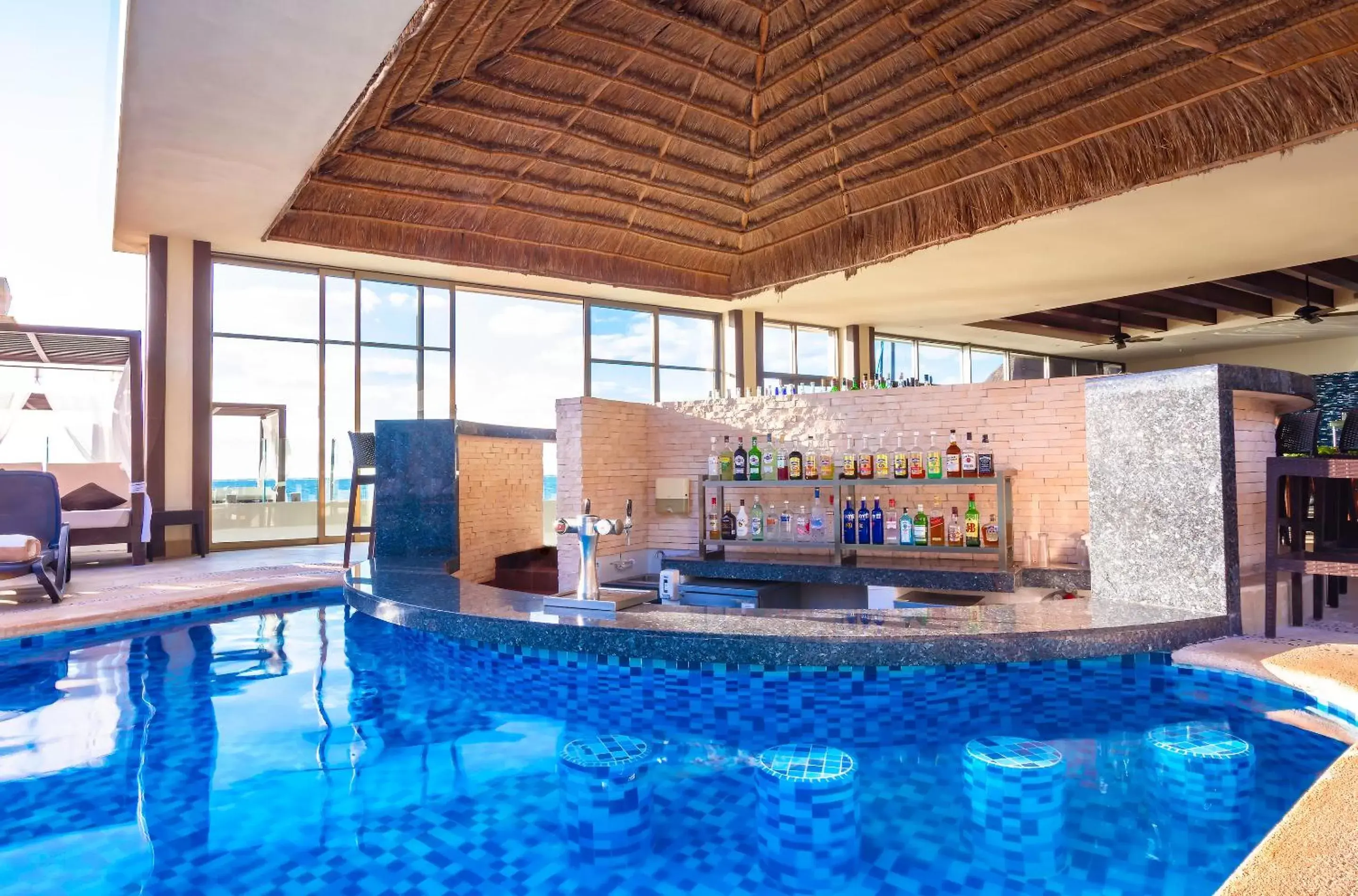 Lounge or bar, Swimming Pool in Desire Riviera Maya Resort