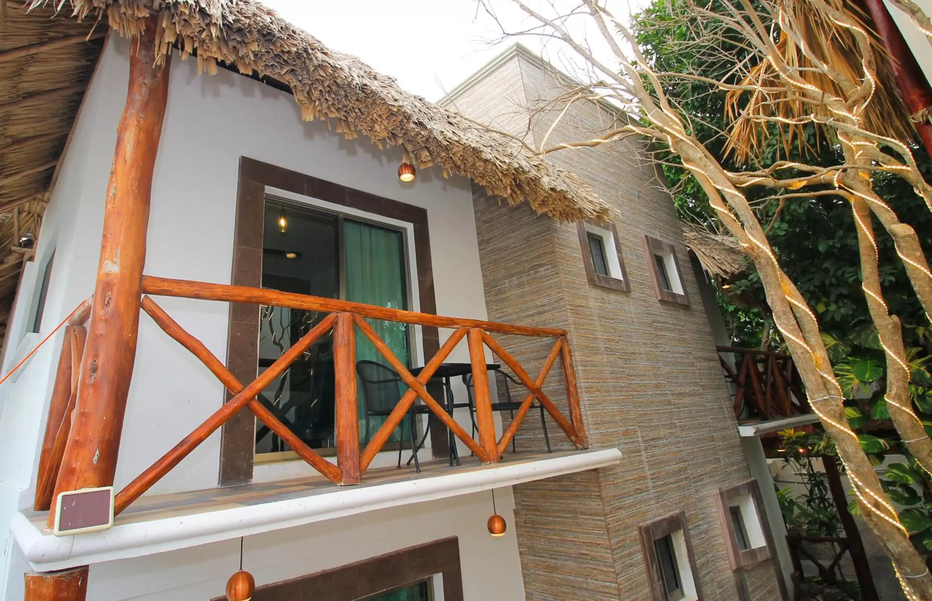 Balcony/Terrace in Hotel Pancho Villas Bacalar Vista a Laguna