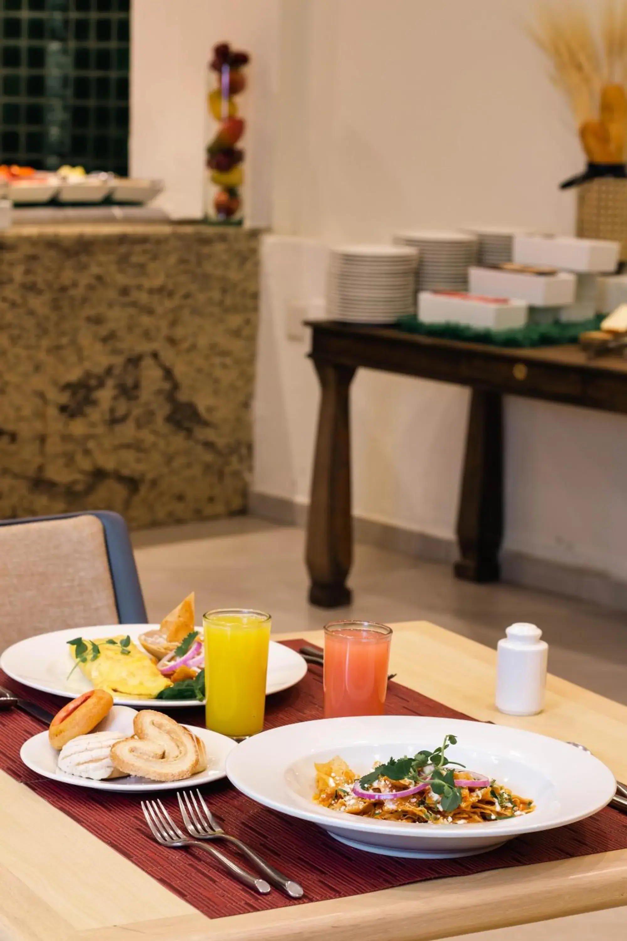 Food, Breakfast in Hotel Guadalajara Plaza Expo