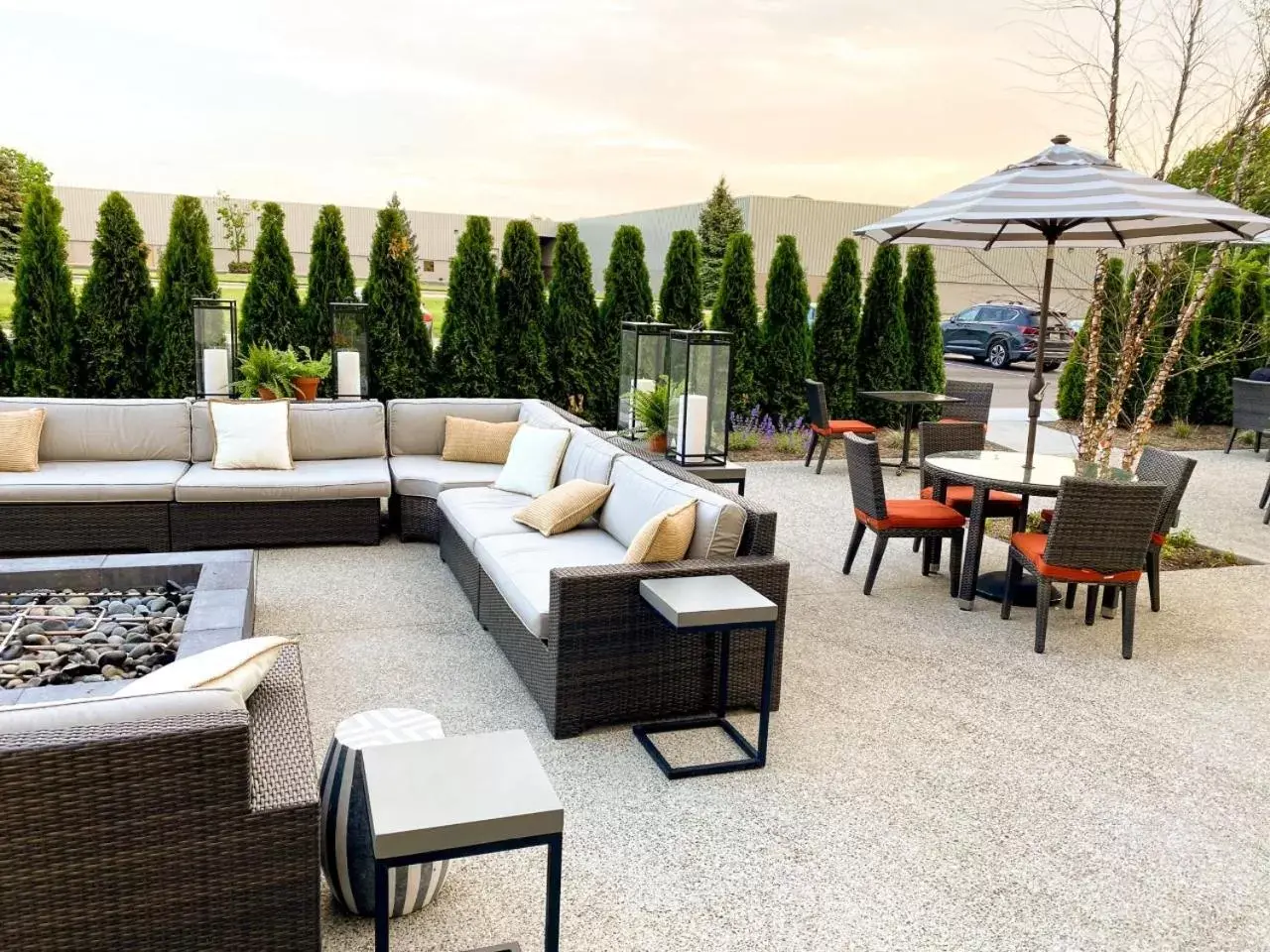 Patio in Cambria Hotel Detroit-Shelby Township