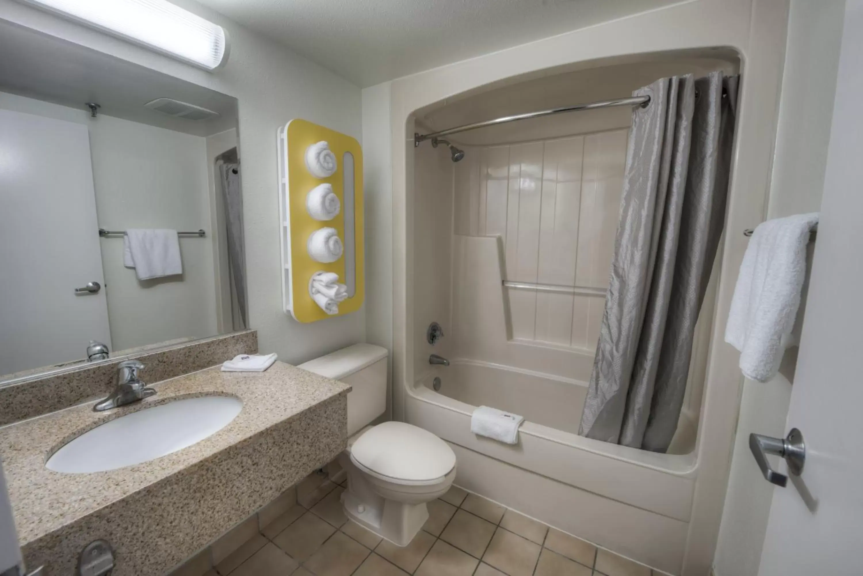 Bathroom in Motel 6-Branford, CT - New Haven