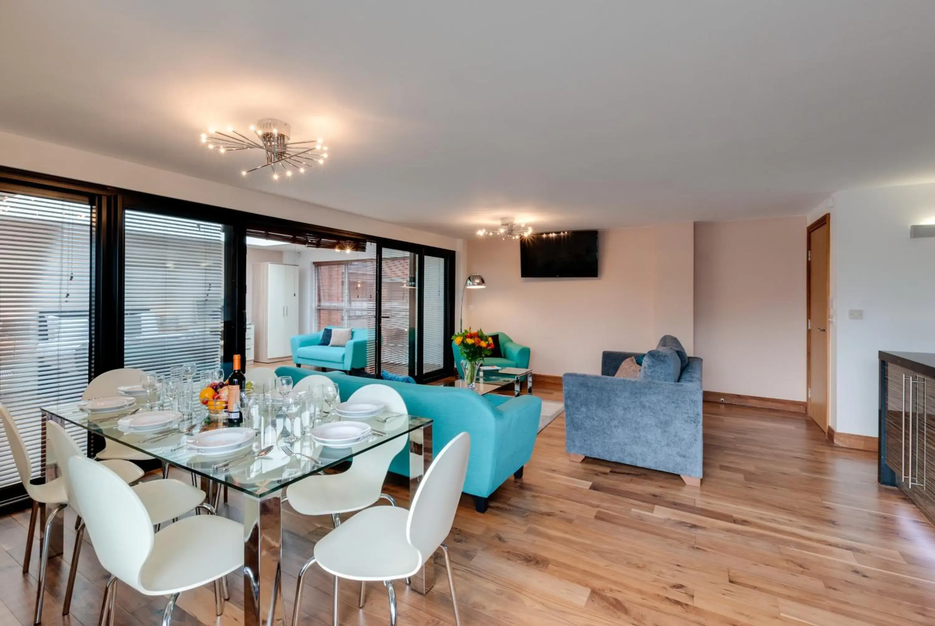 Living room, Dining Area in Base Serviced Apartments - Duke Street