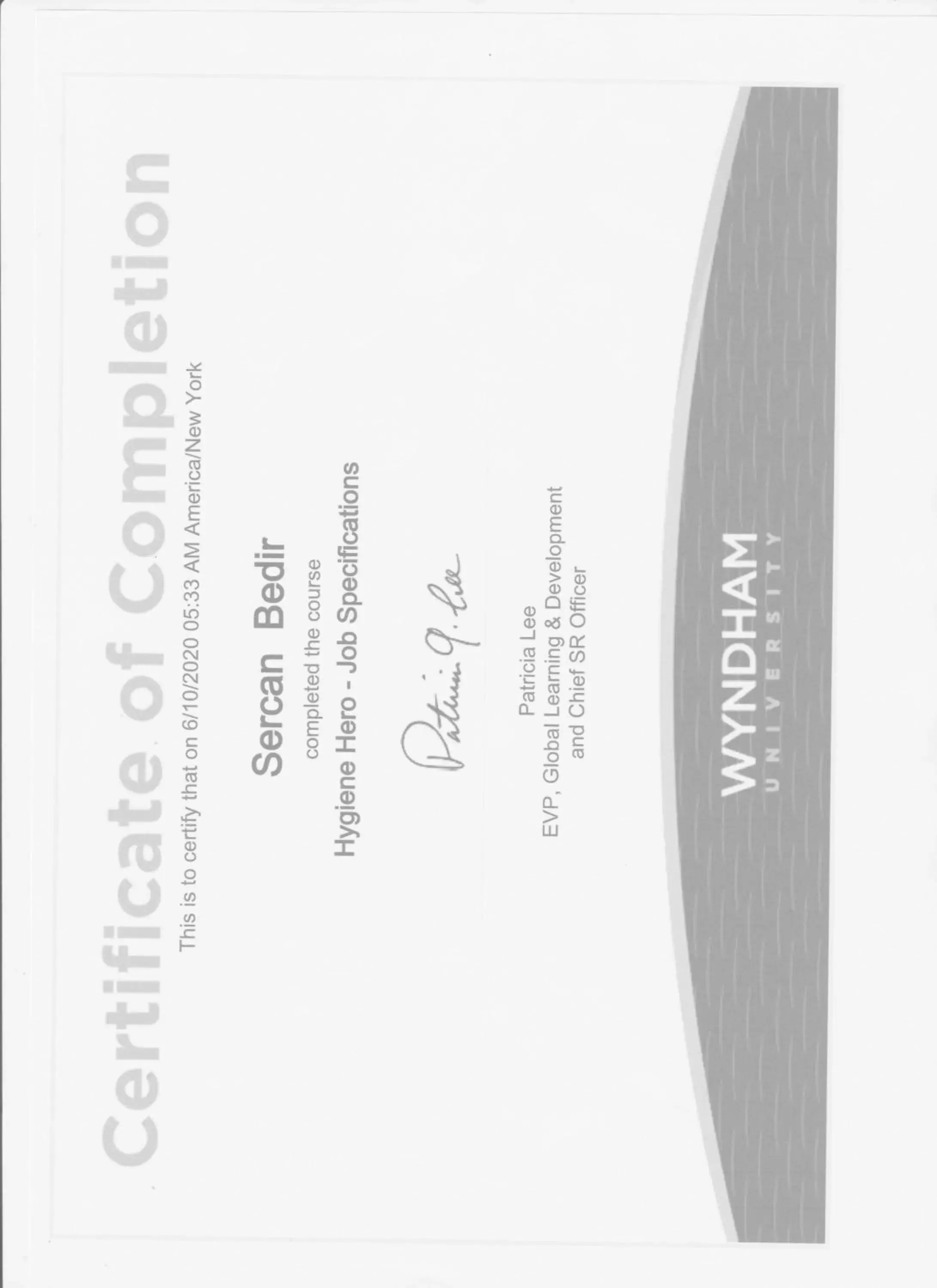 Certificate/Award in Ramada by Wyndham Gemli̇k