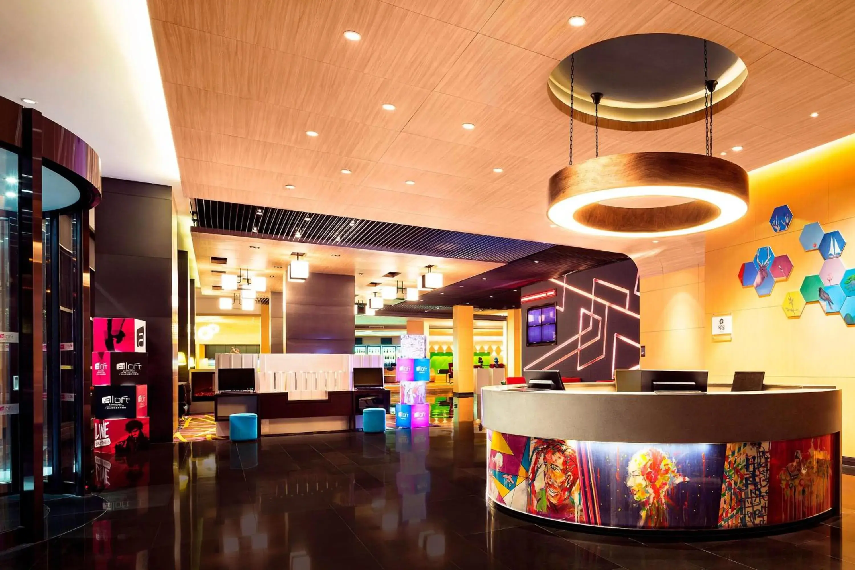 Property building, Lobby/Reception in Aloft Guangzhou University Park