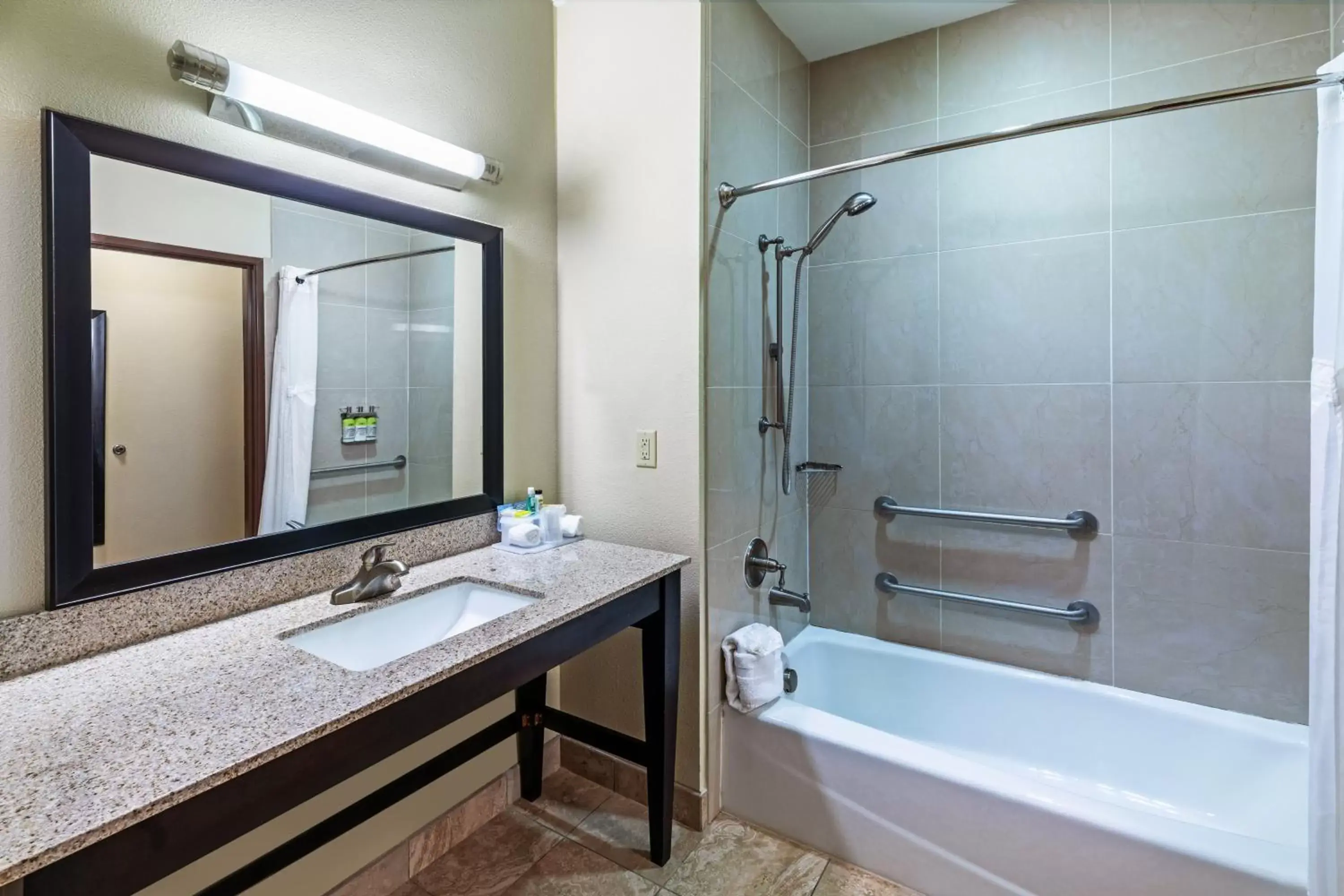 Bathroom in Holiday Inn Express Hotel & Suites Floresville, an IHG Hotel