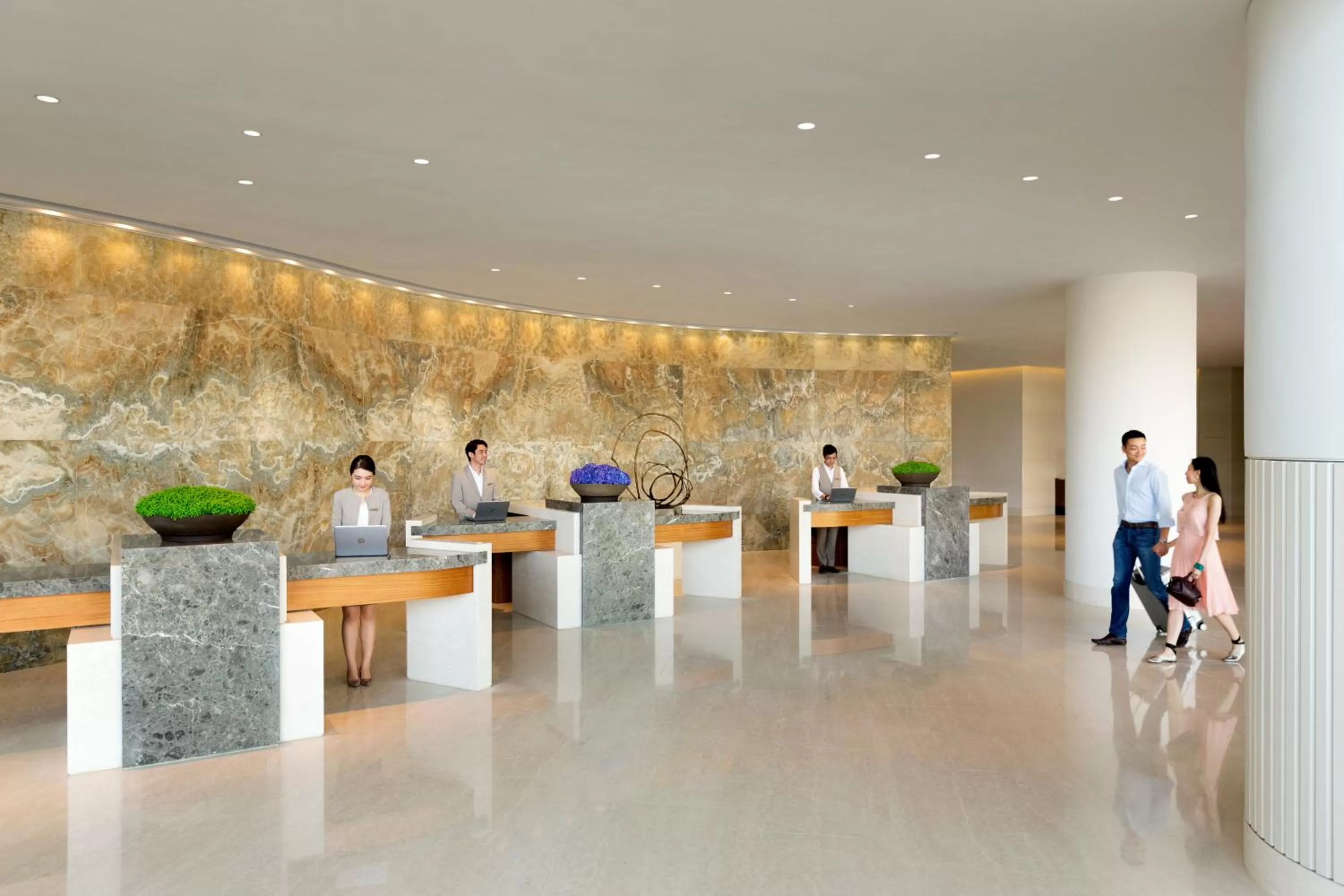 Lobby or reception in Kerry Hotel Hong Kong by Shangri-la