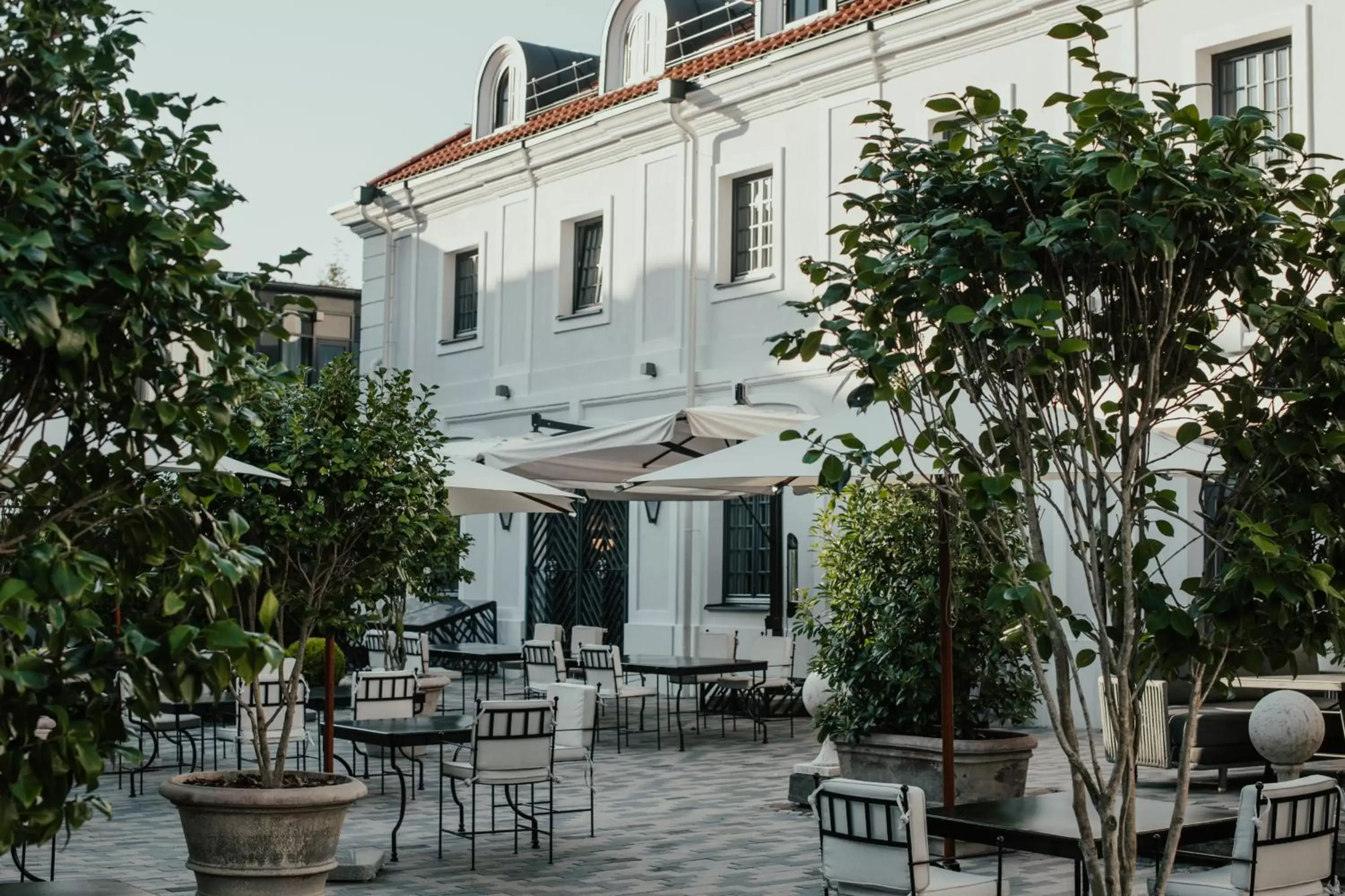 Balcony/Terrace, Property Building in Hotel Pacai, Vilnius, a Member of Design Hotels