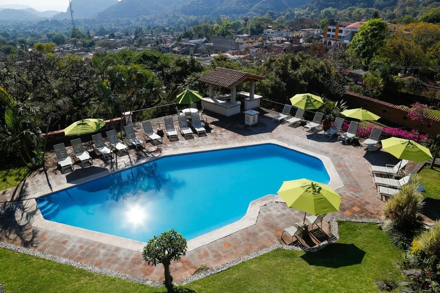Swimming pool, Pool View in Posada del Tepozteco