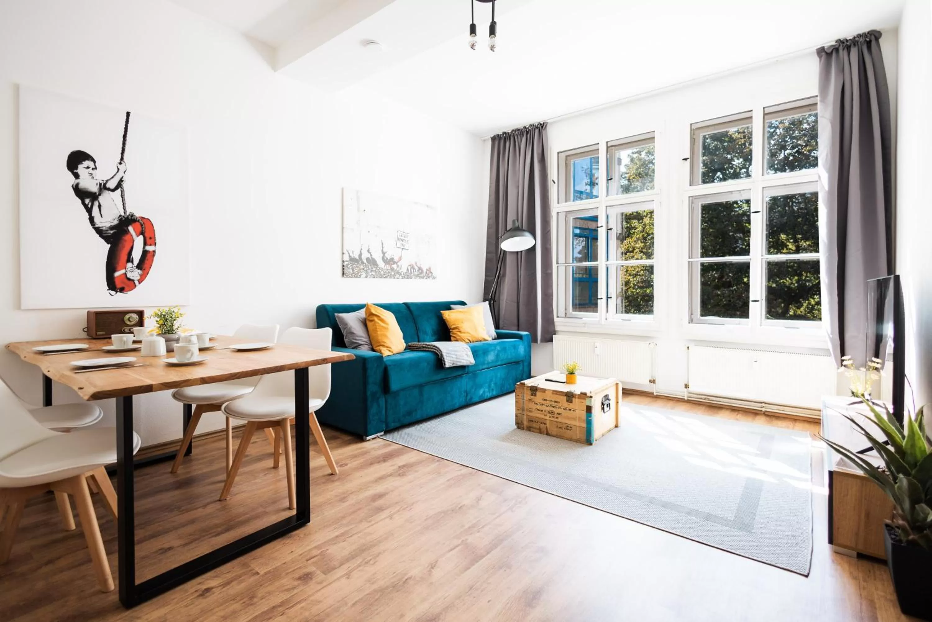 Living room in Apartments an der Oper - Innenstadt - Zentral - Küche - Wifi - Powered by Ko-Living