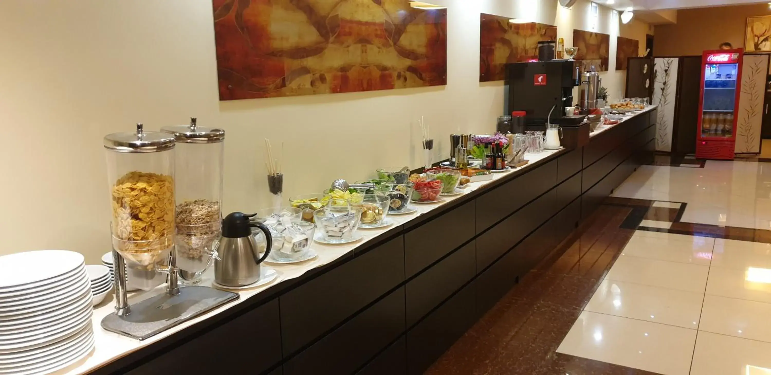 Continental breakfast in Golden Time Hotel