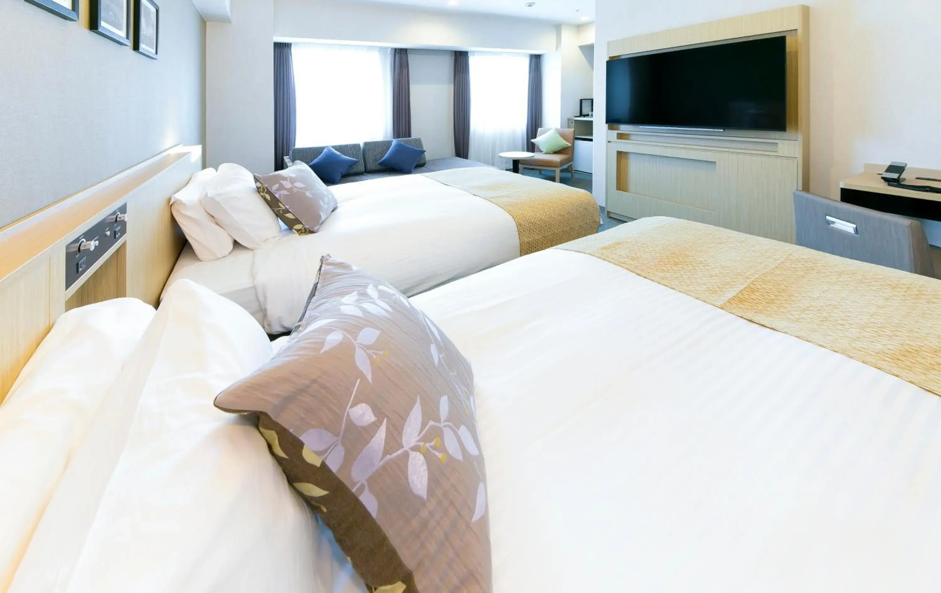 Photo of the whole room, Bed in ART Hotel Oita