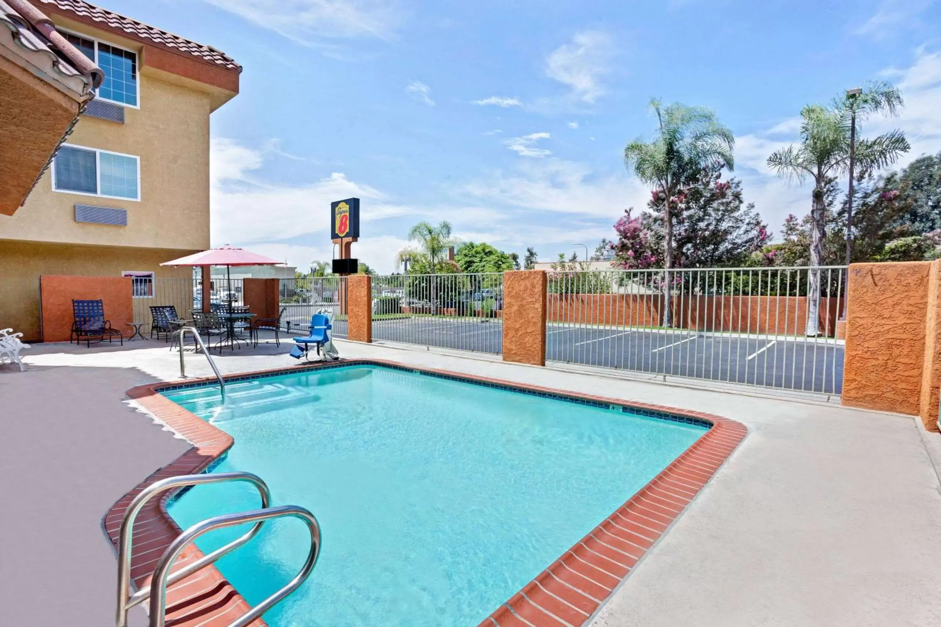 Pool view, Swimming Pool in Super 8 by Wyndham Cypress Buena Park Area