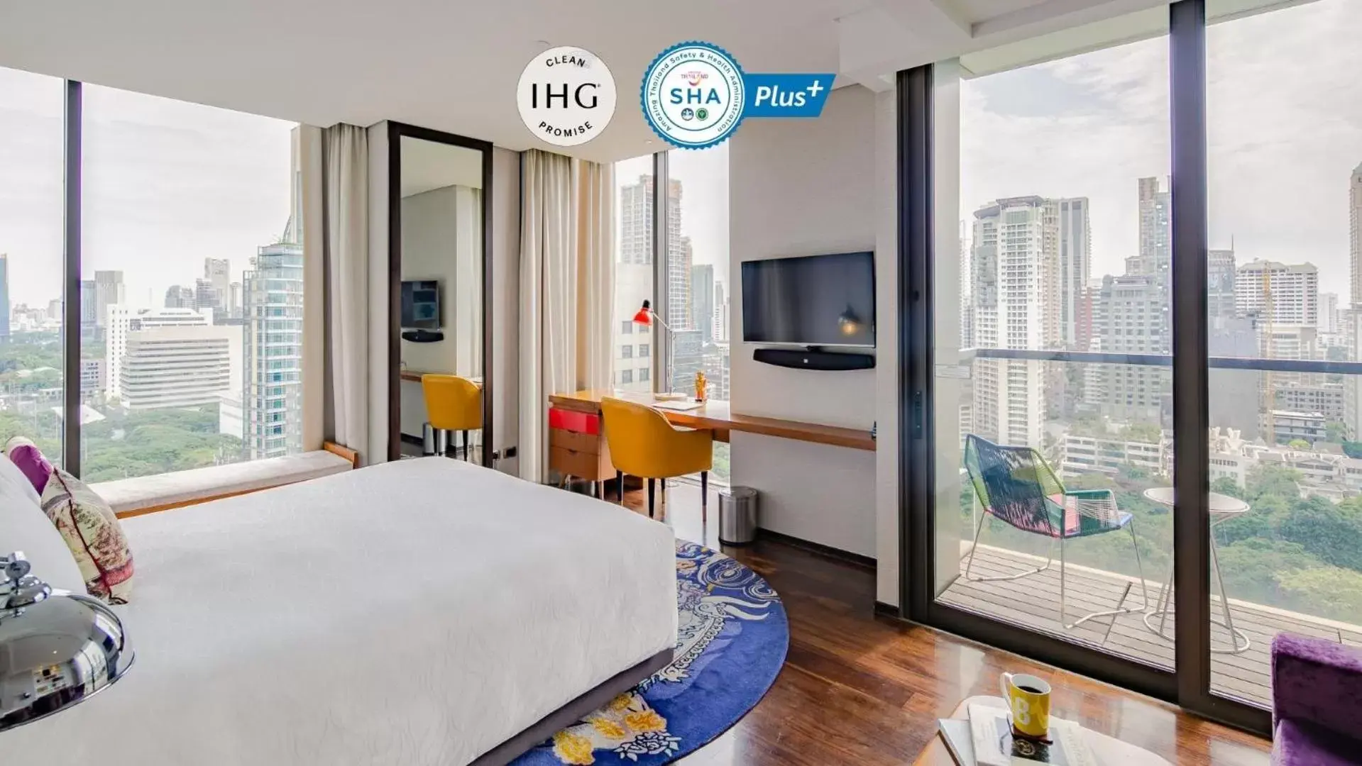 Photo of the whole room in Hotel Indigo Bangkok Wireless Road, an IHG Hotel
