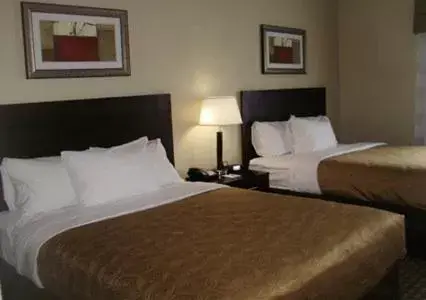 Bed in MainStay Suites Meridian