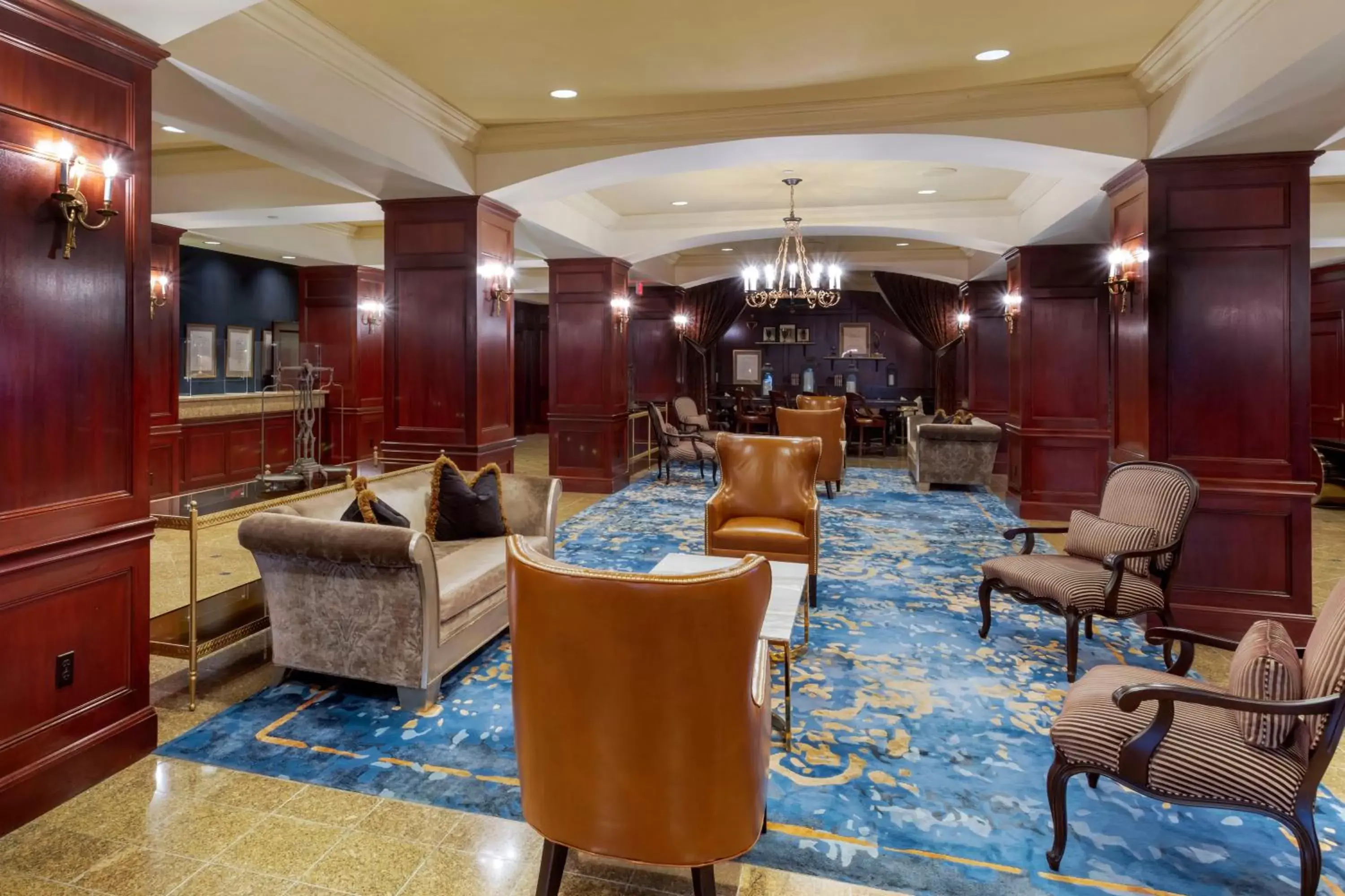 Lobby or reception in Omni New Haven Hotel at Yale Lobby or reception in Omni New Haven Hotel at Yale