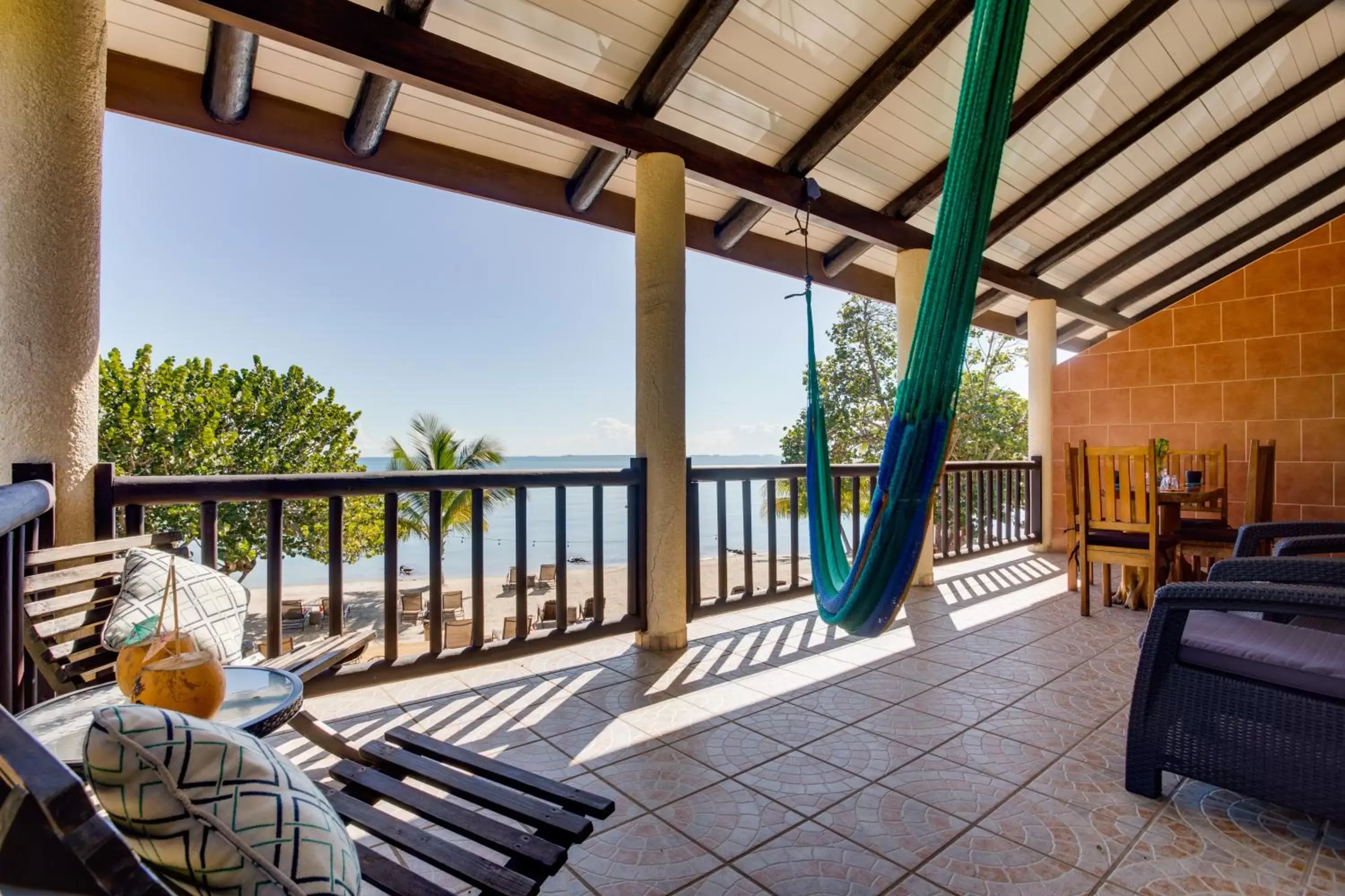 Patio in Mariposa Belize Beach Resort