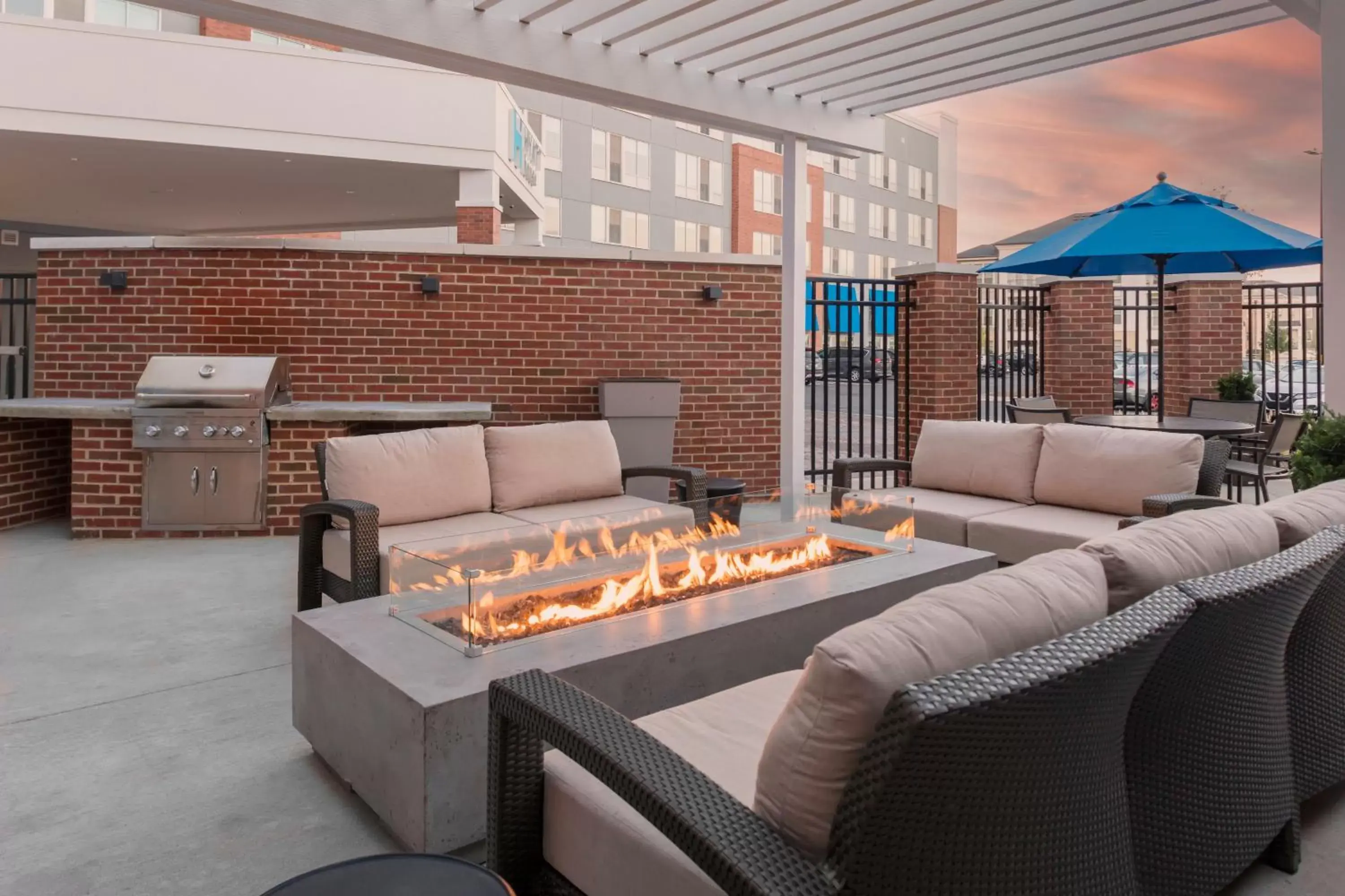 Patio, Seating Area in Hyatt House Charlotte Rea Farms