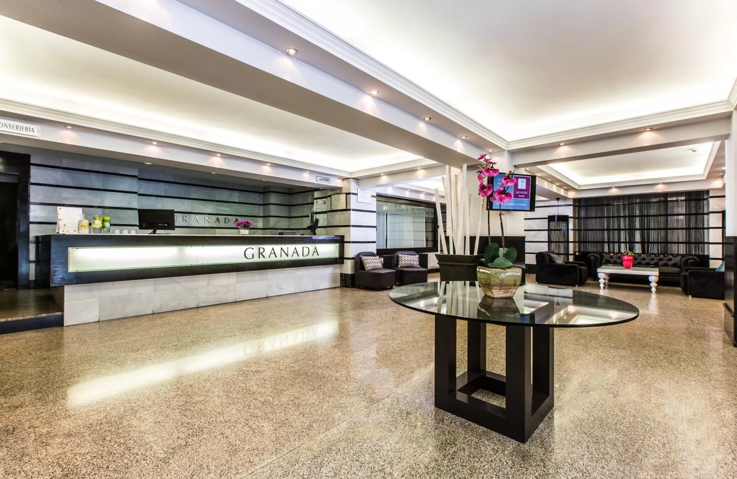 Lobby or reception in Leonardo Hotel Granada