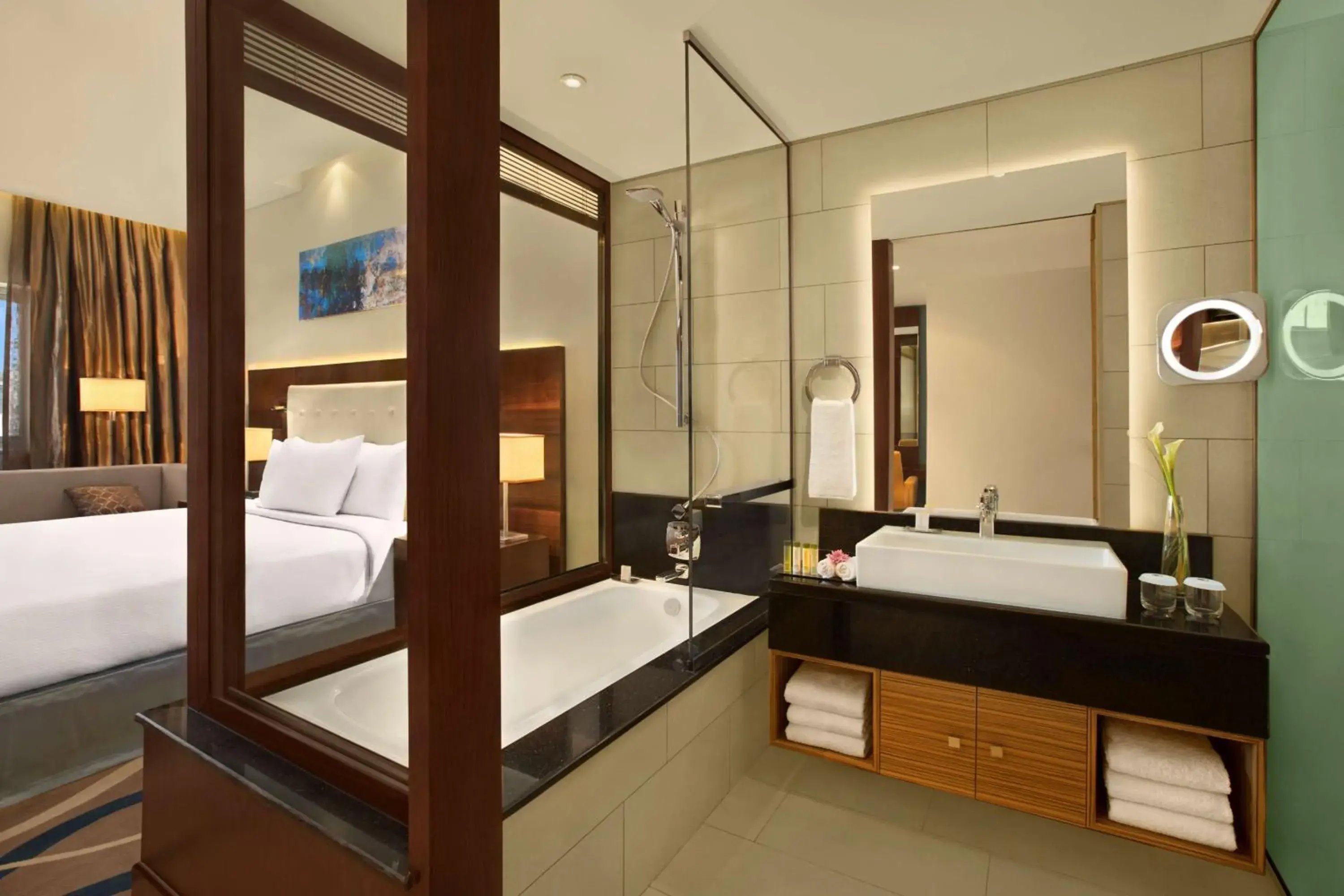 Bathroom in DoubleTree by Hilton Hotel and Residences Dubai – Al Barsha