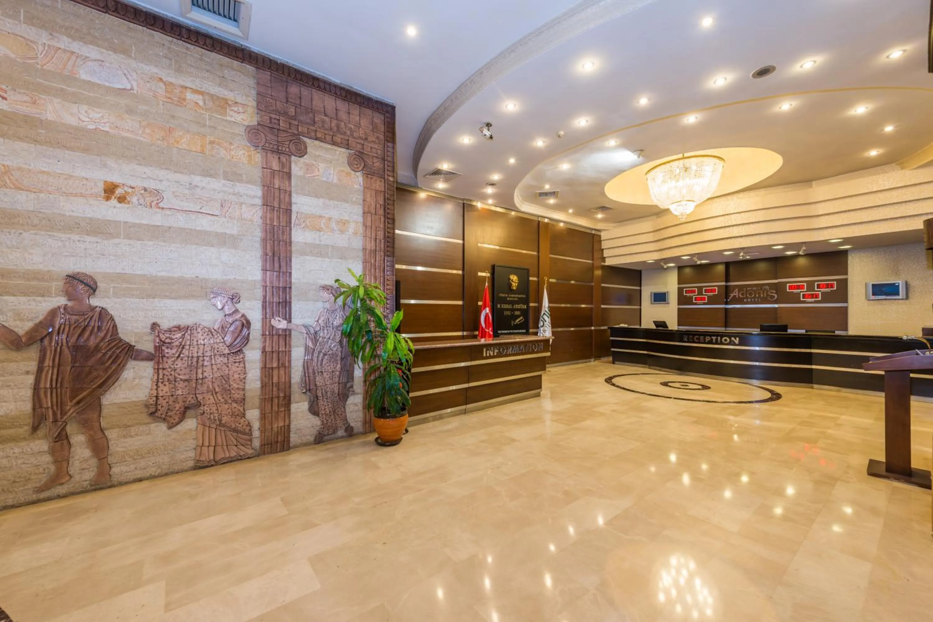 Lobby or reception in Adonis Hotel
