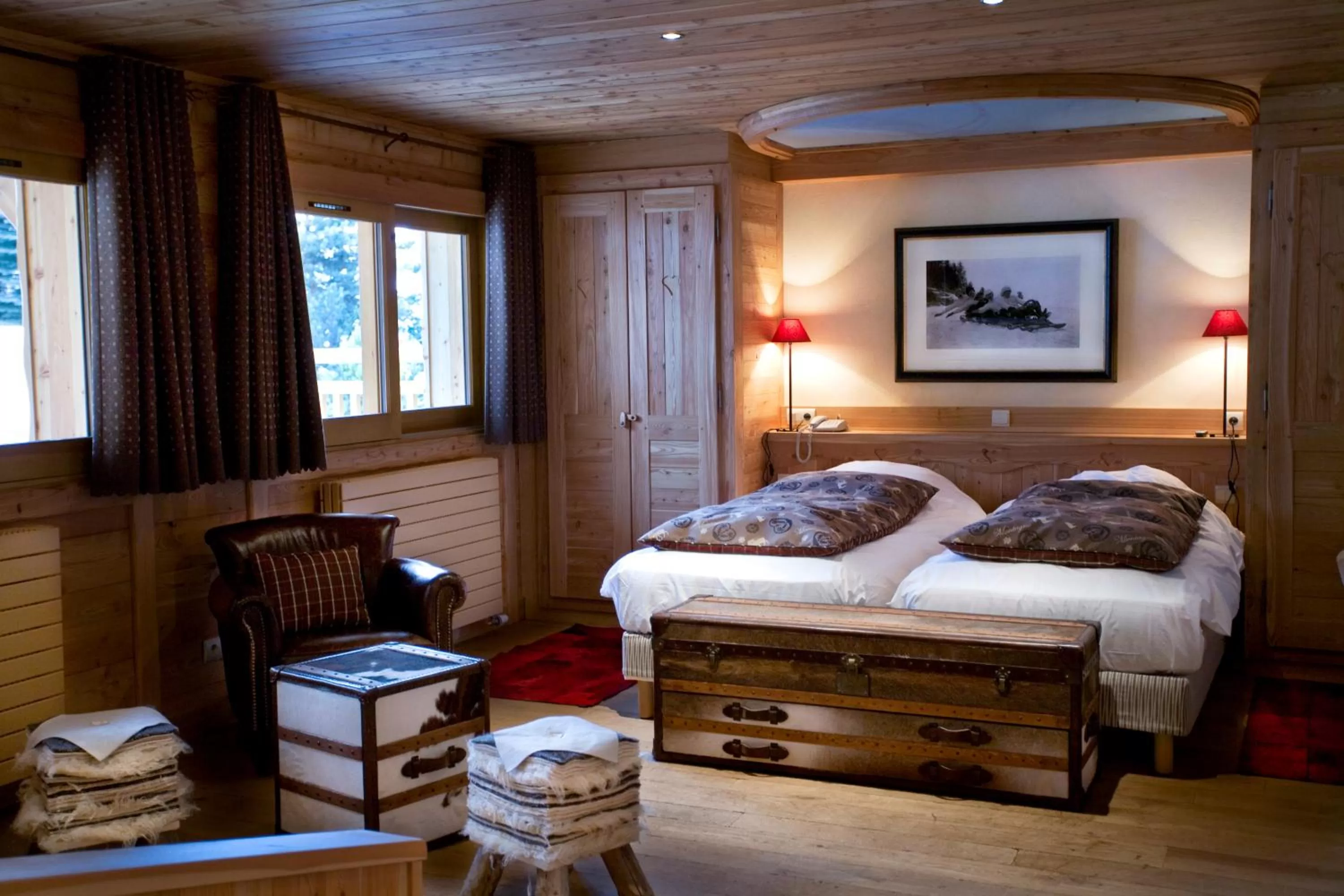 Bed in Hôtel Chalet Mounier