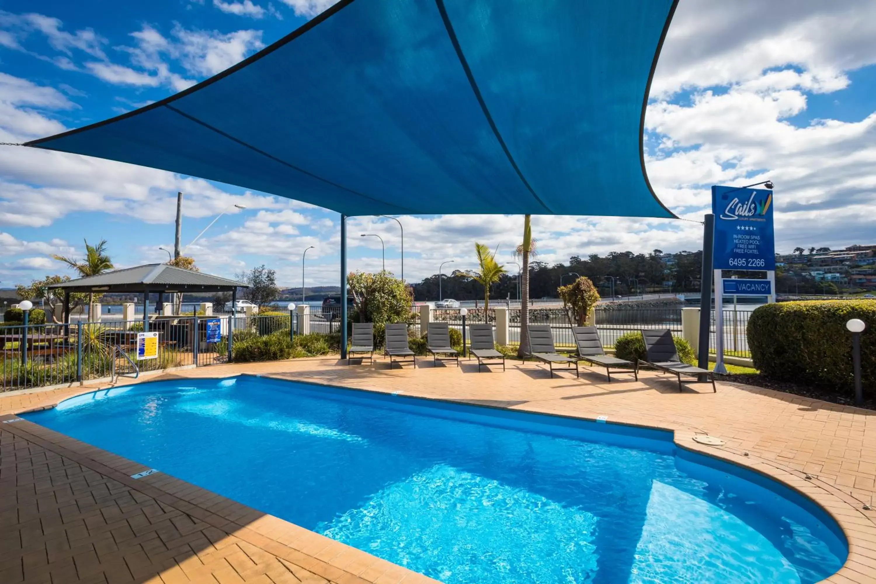 Swimming Pool in Sails Luxury Apartments Merimbula