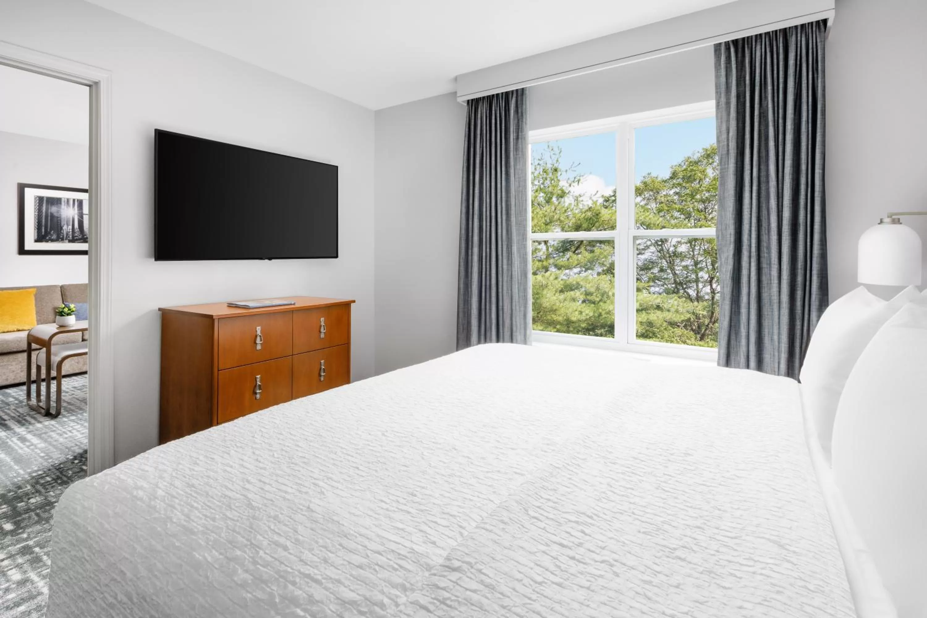 Bed in Homewood Suites by Hilton Portsmouth